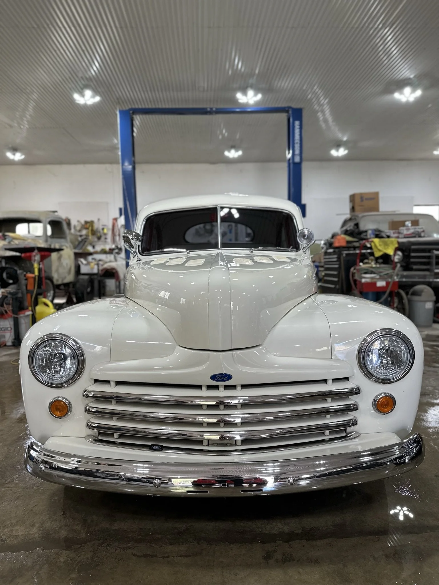 clean white car after detail