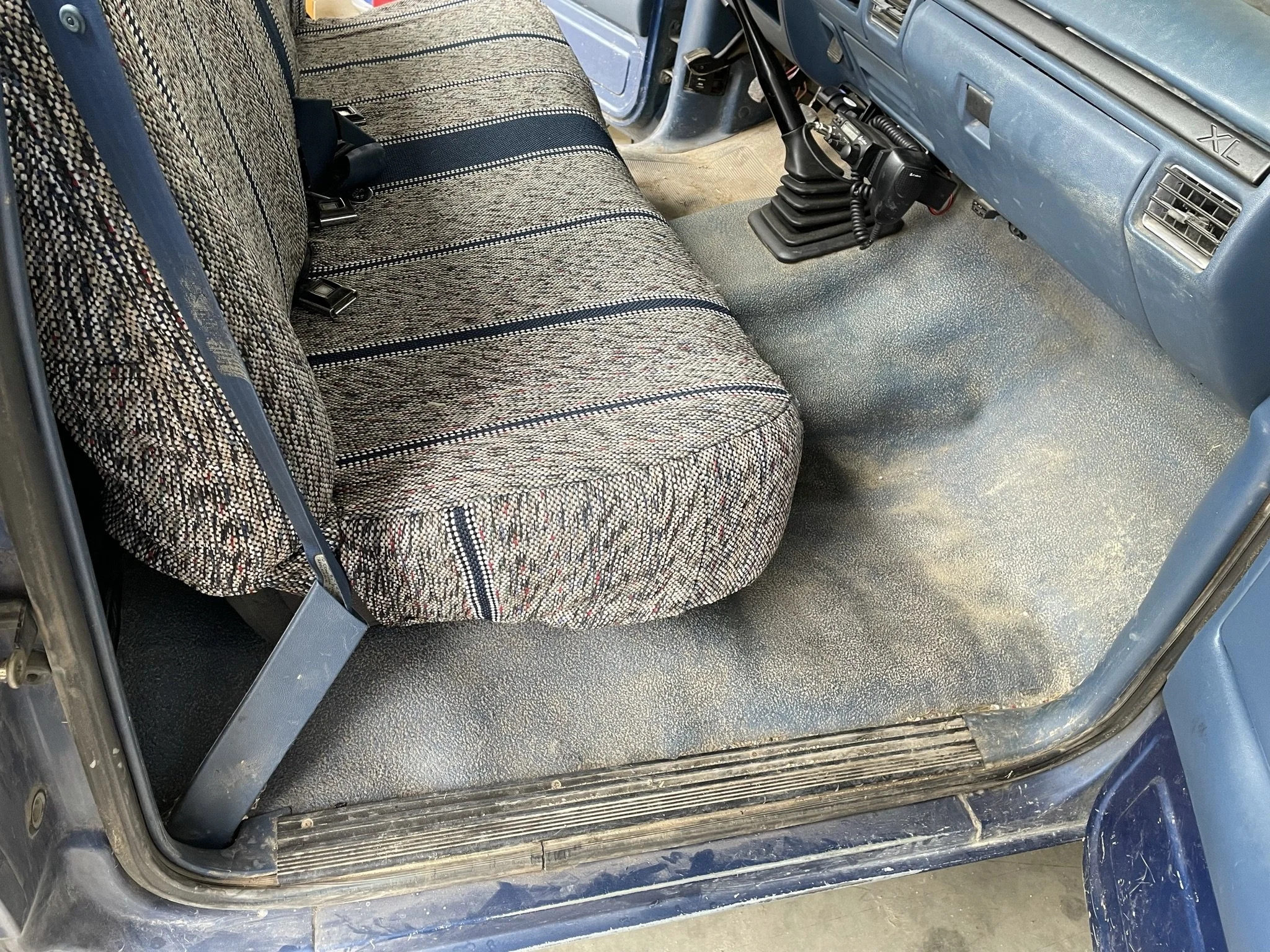 dirty floor and seats