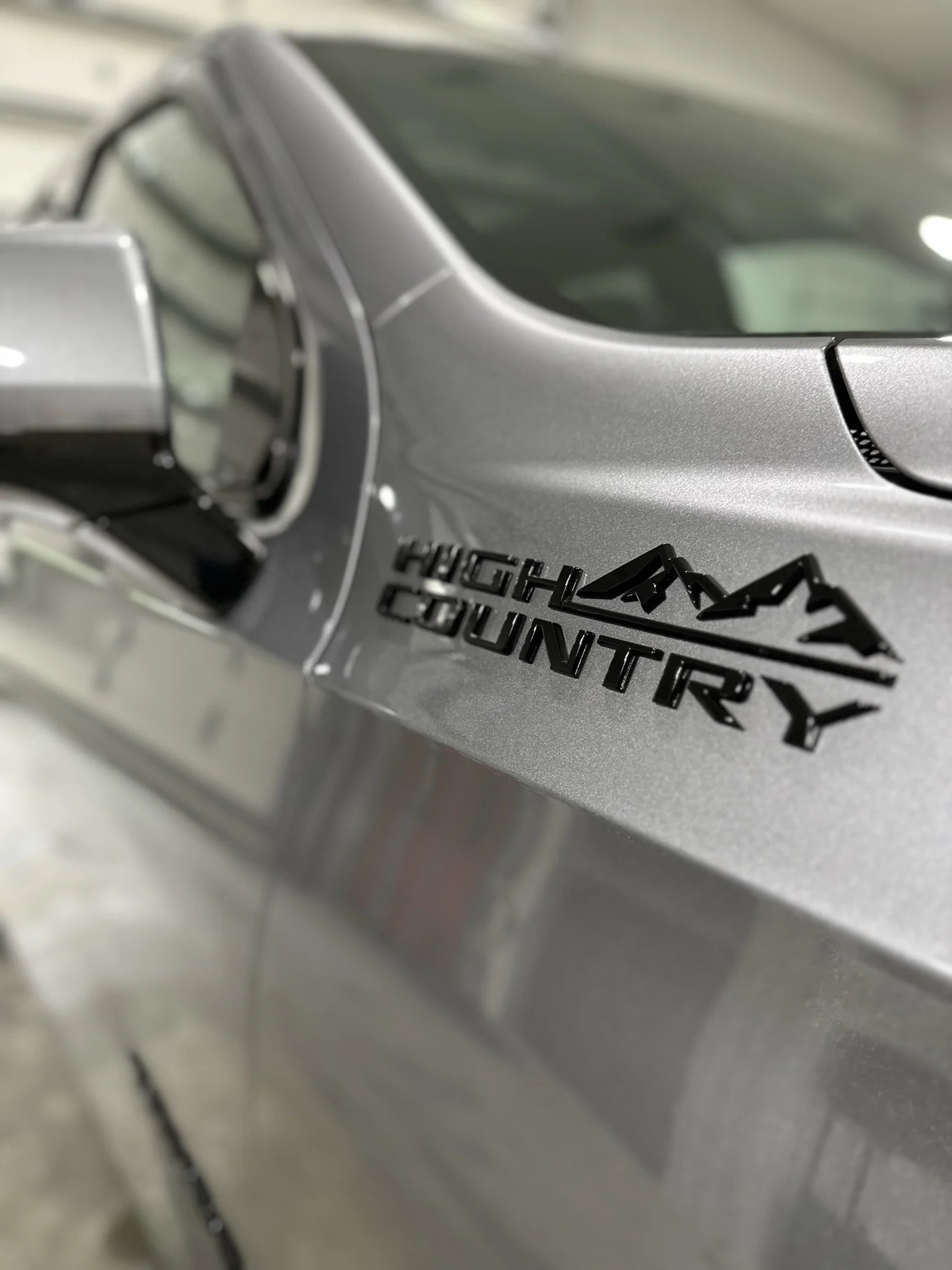 clean grey car exterior