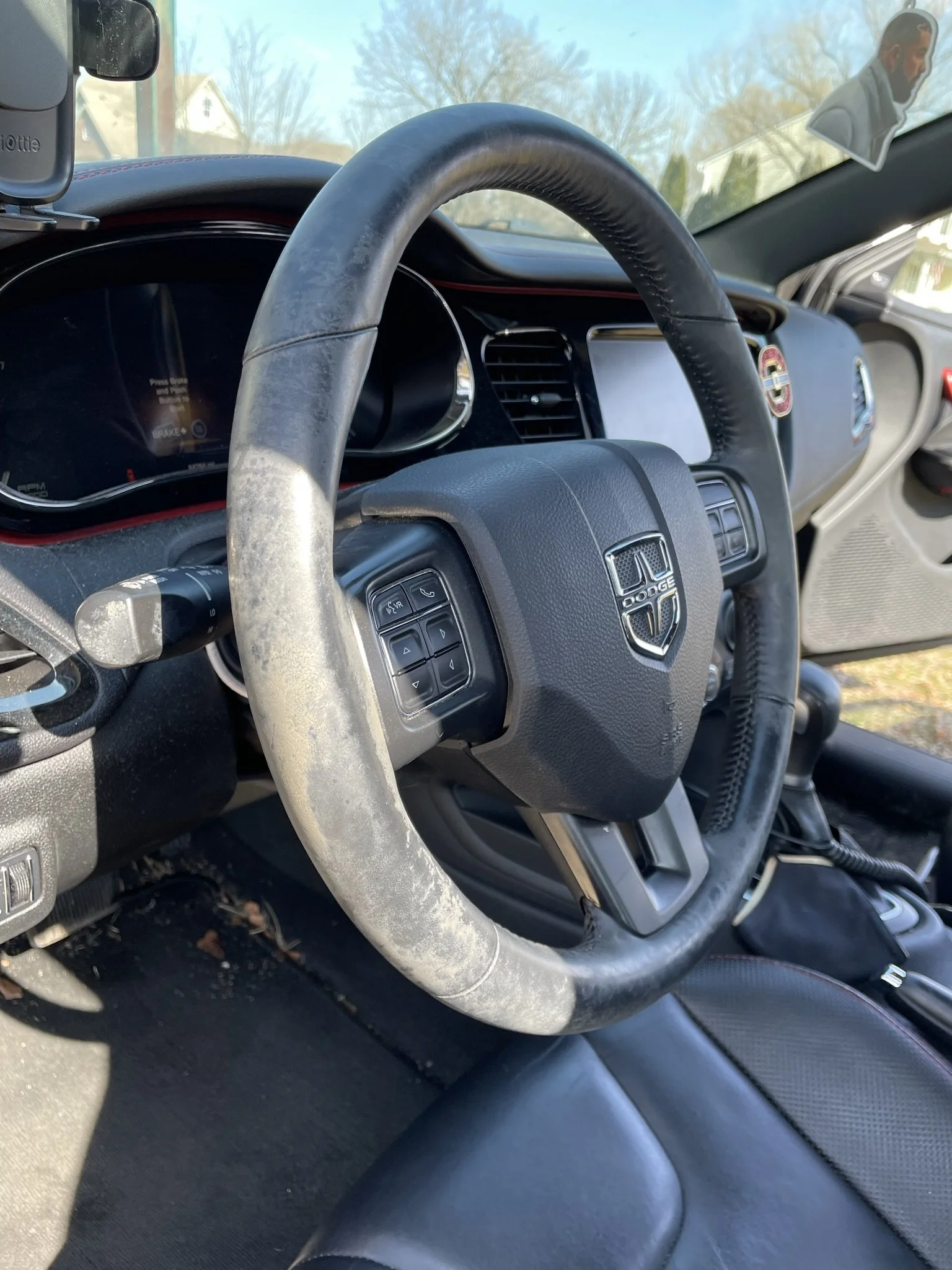 dirty steering wheel