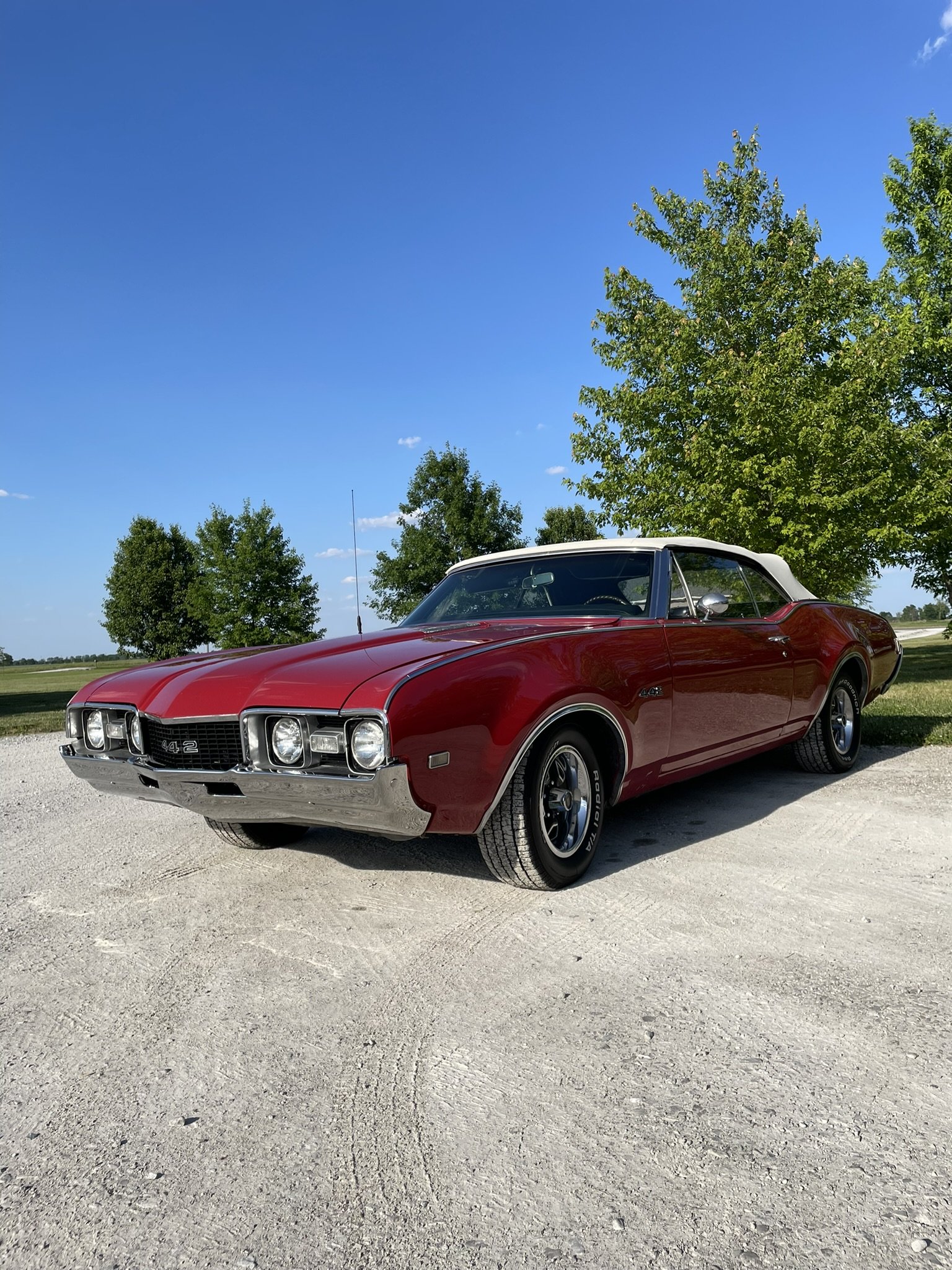 clean red sports car