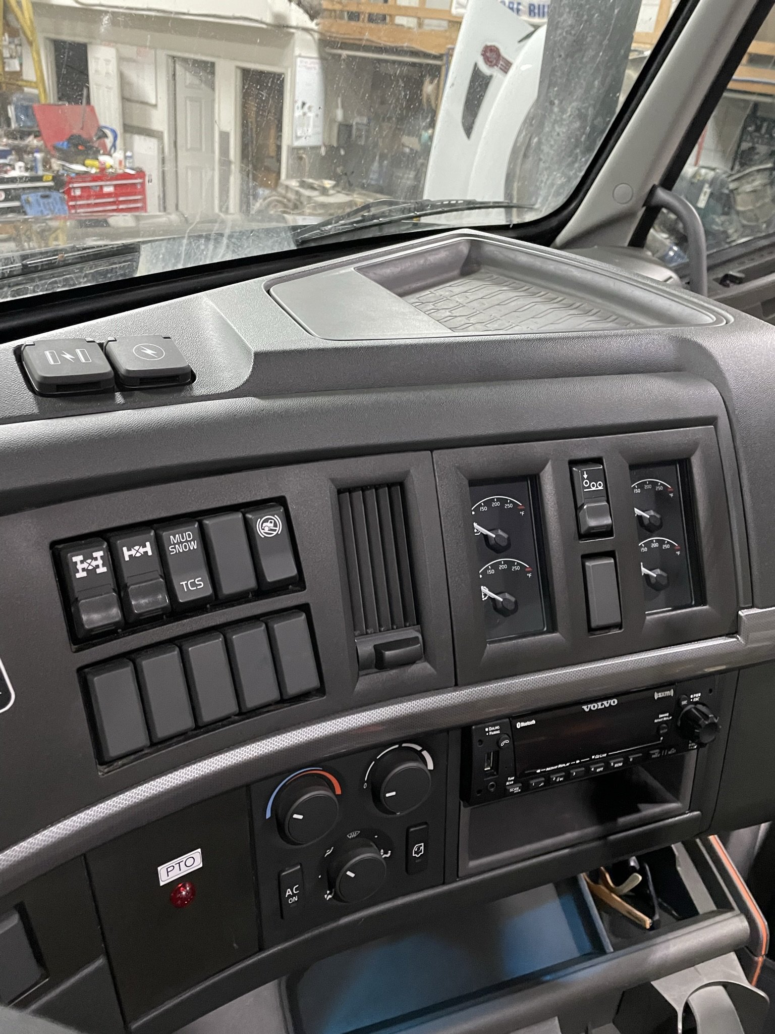 clean truck interior