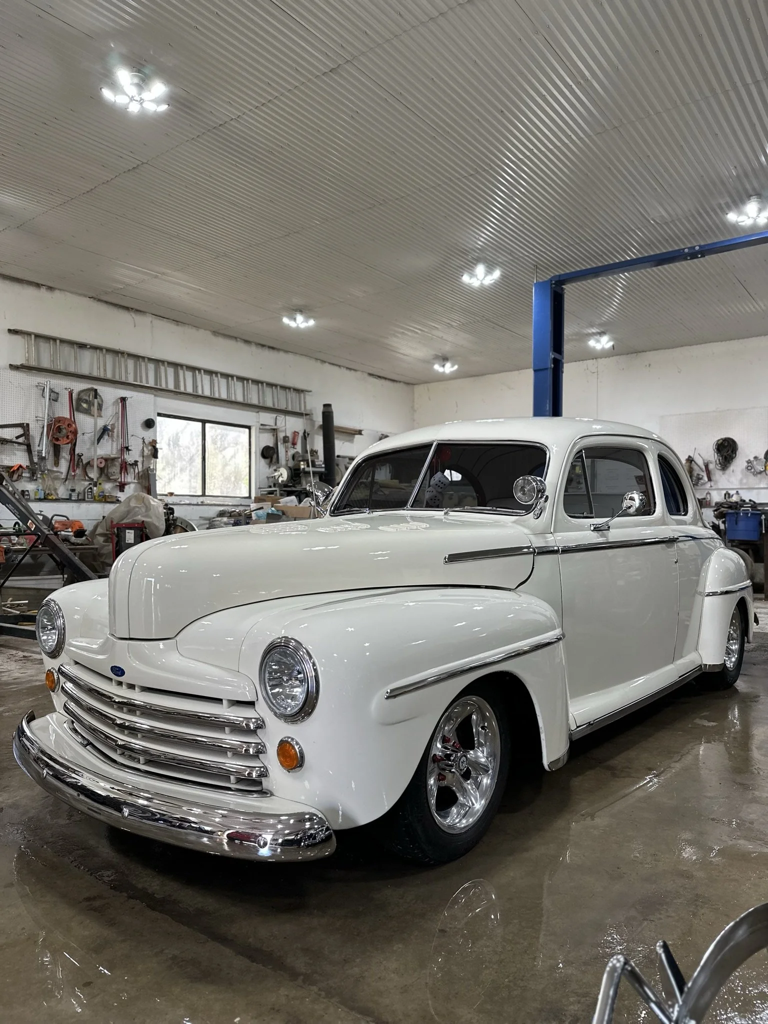 clean white car after detail