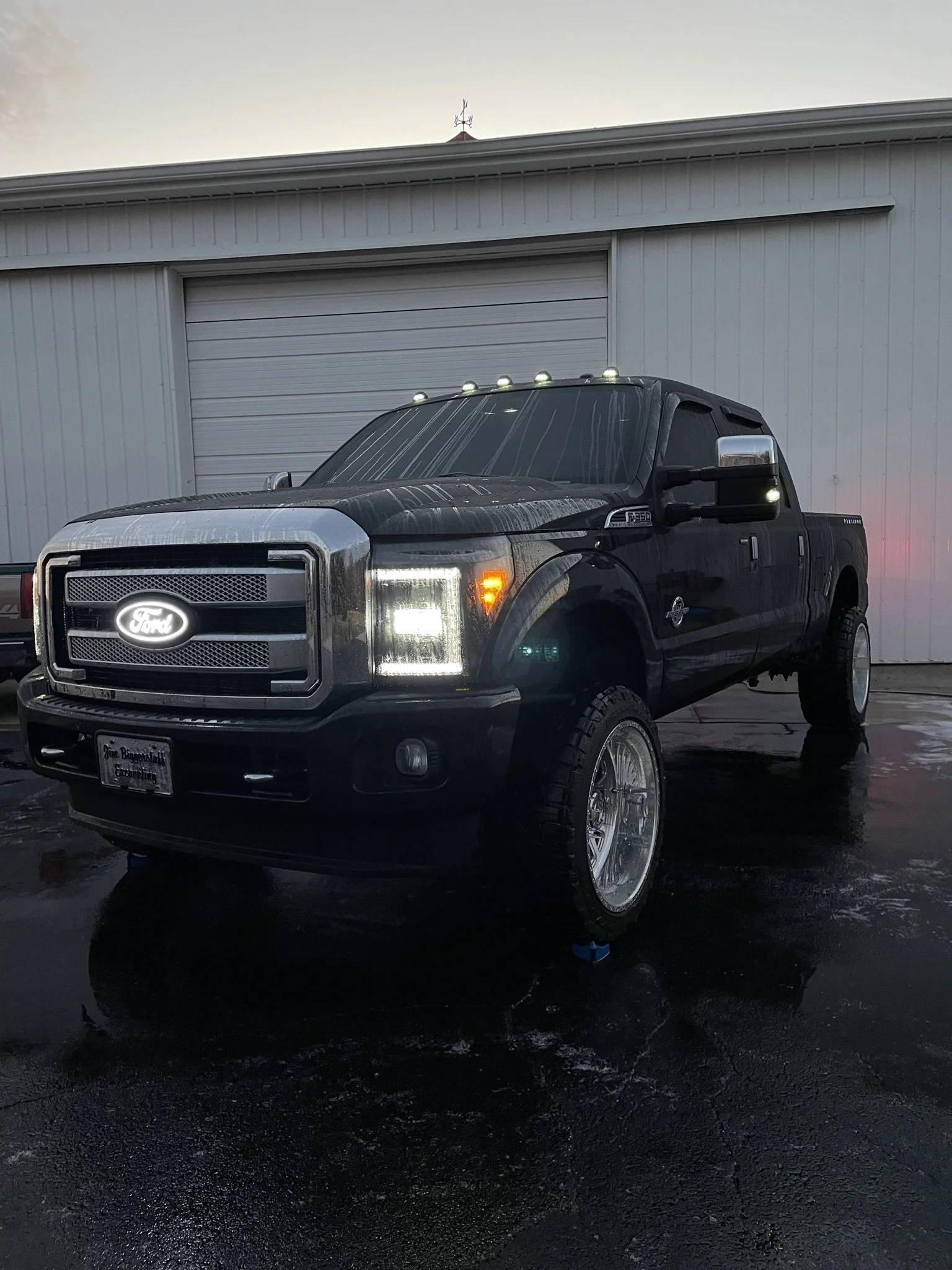 clean truck with restored headlights