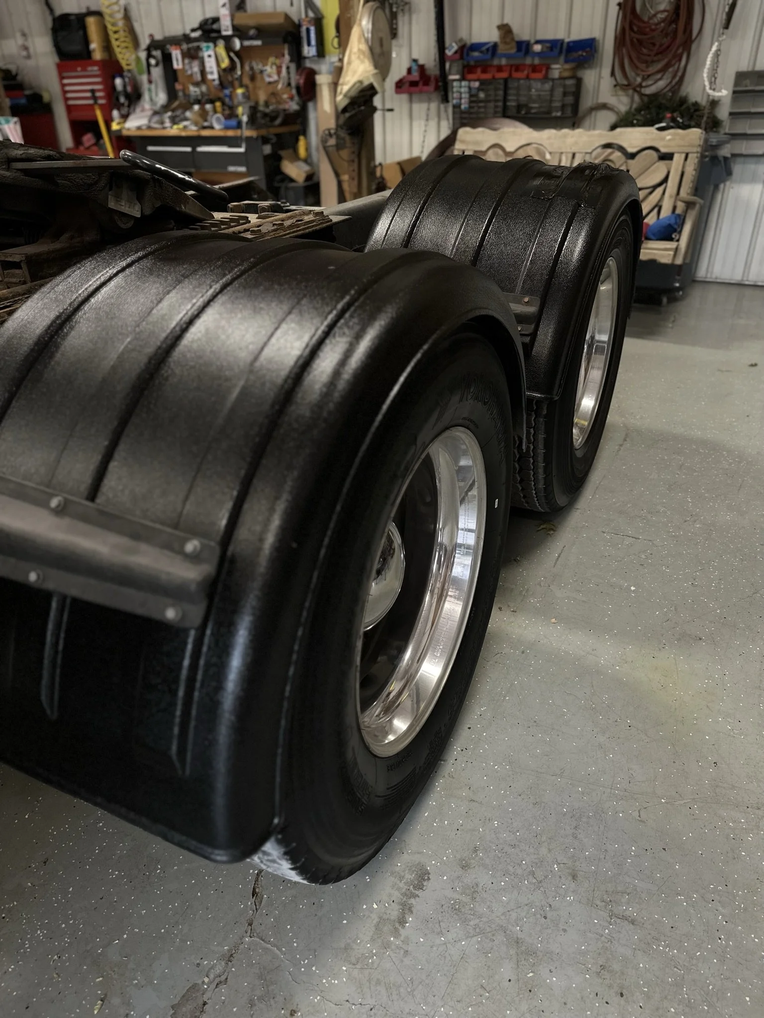 oversize load truck clean tires
