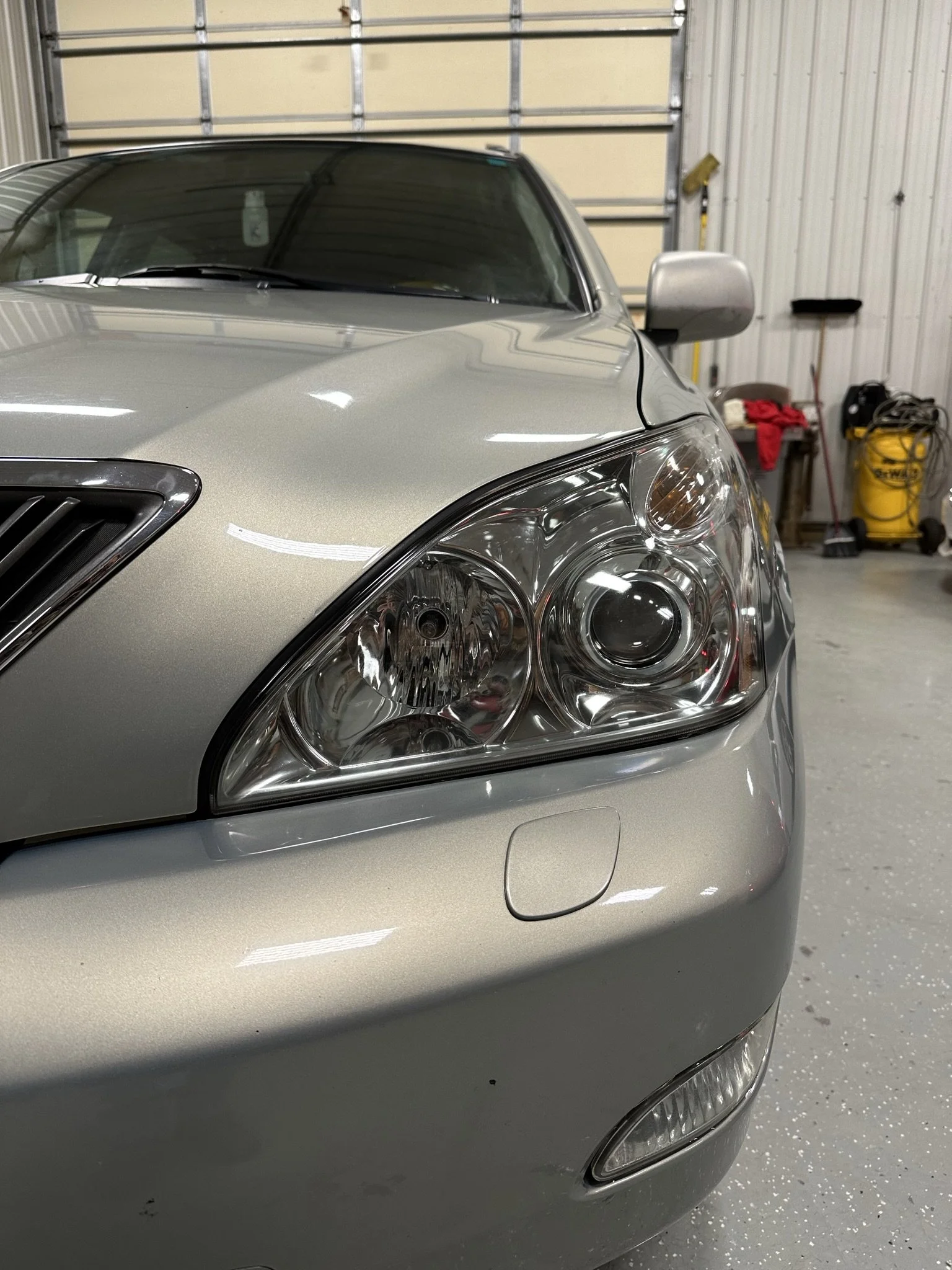 headlight after restoration