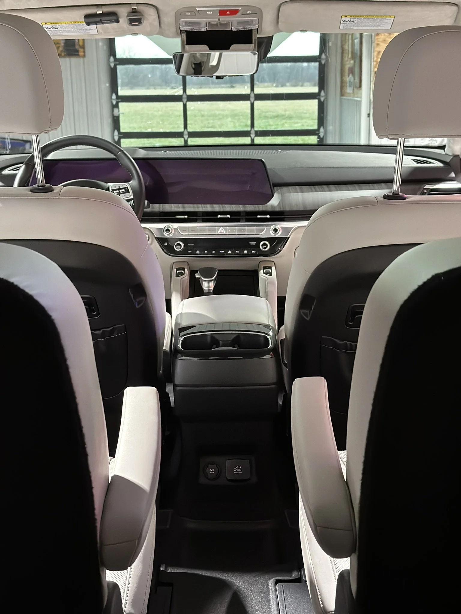 clean interior of vehicle