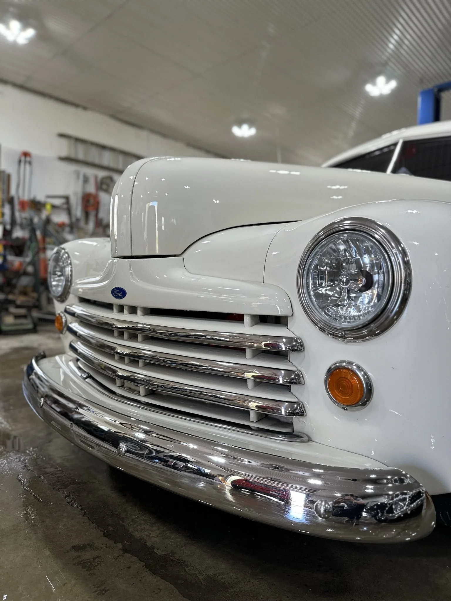 clean white car after detail