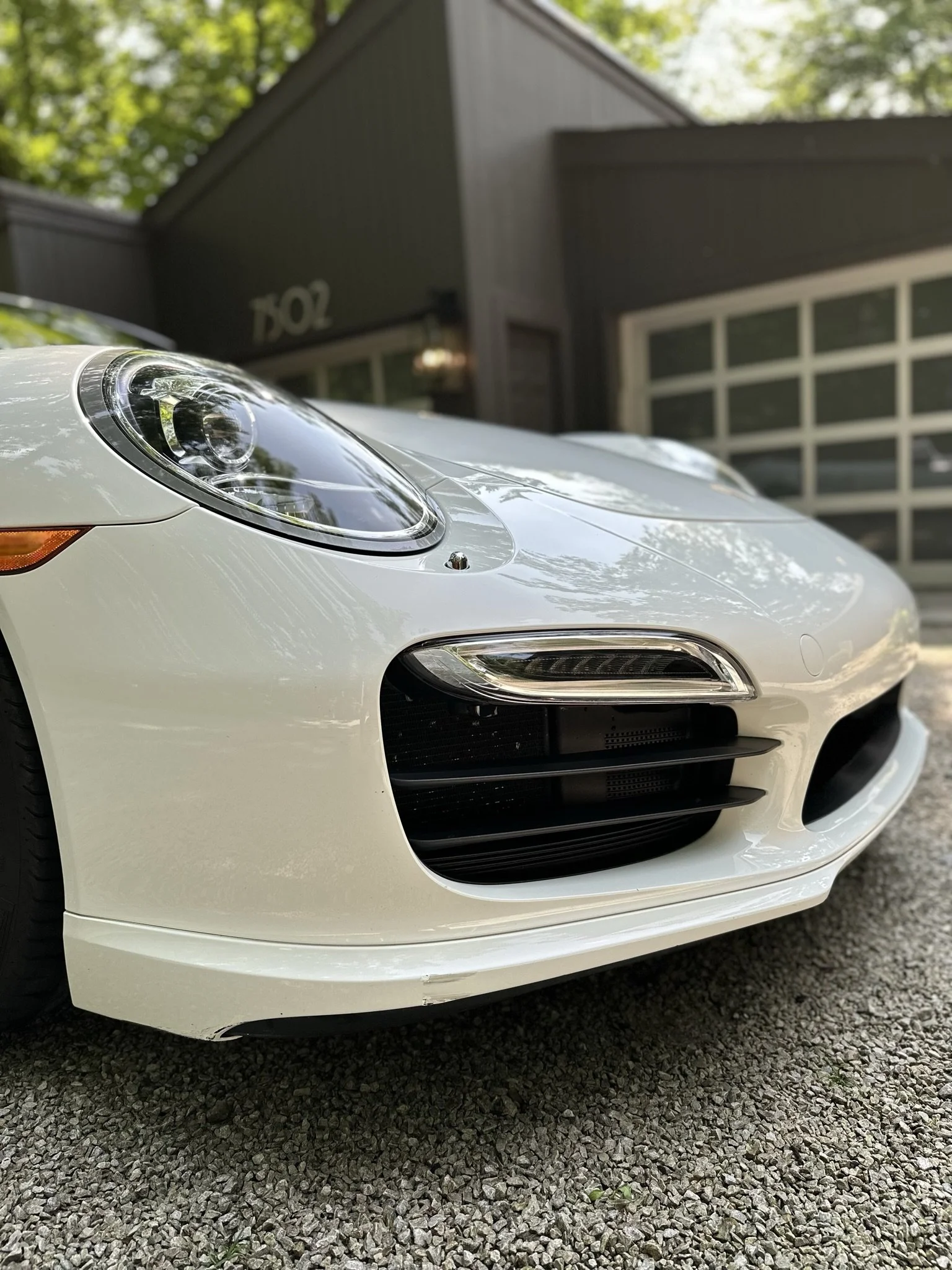Clean white sports car
