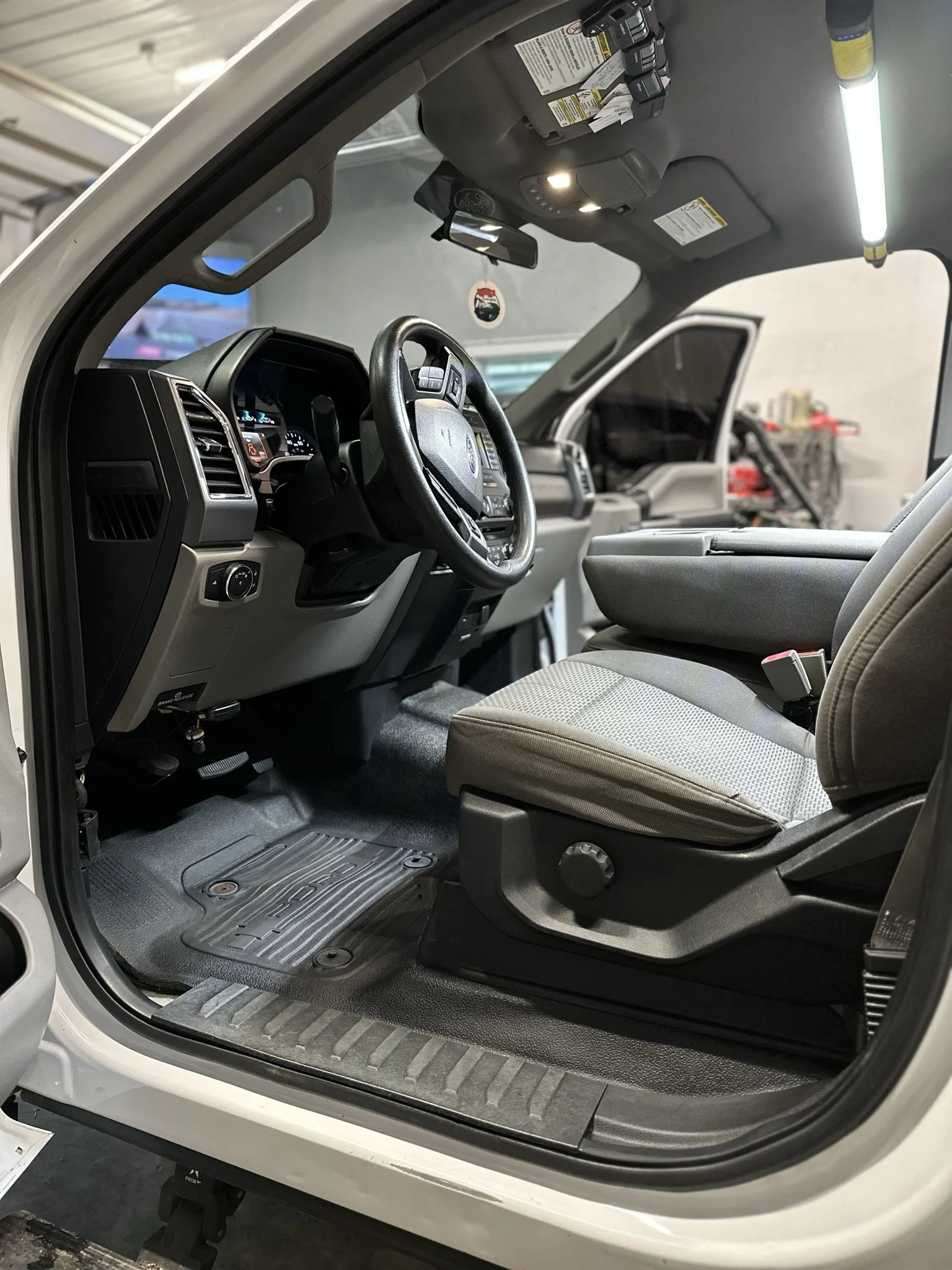 Clean car interior detailing