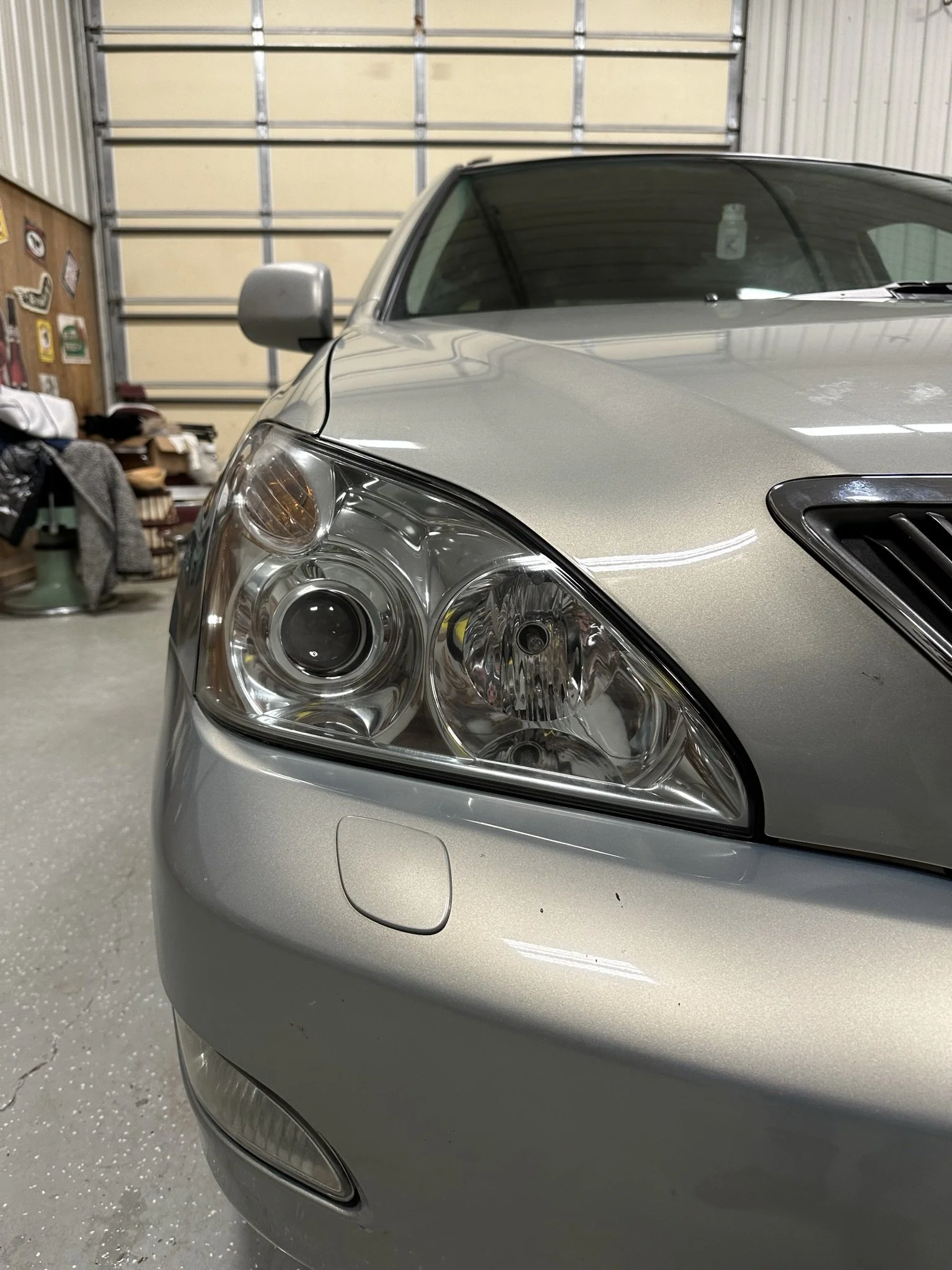 headlight after restoration