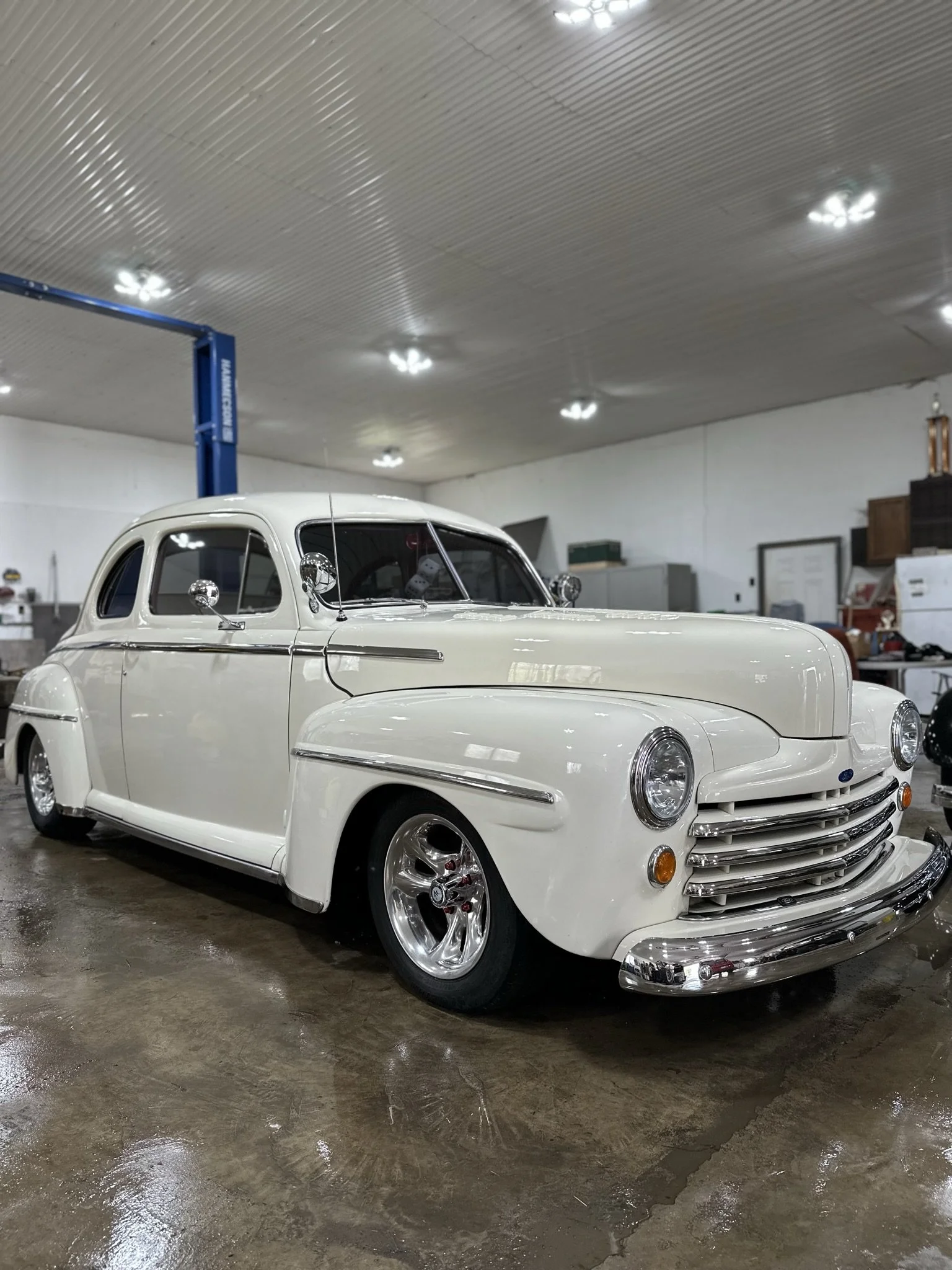 clean white car after detail