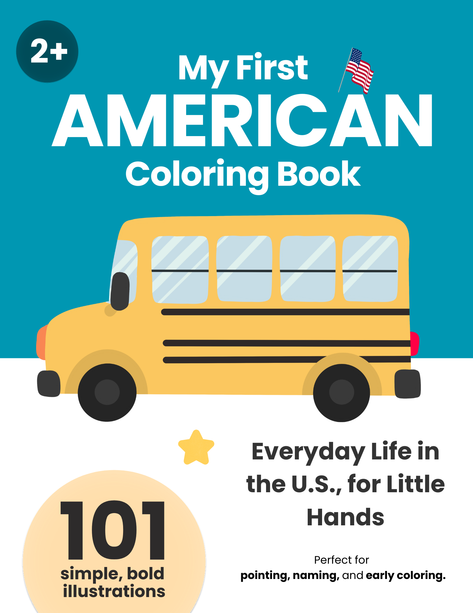 Book My first american colouring book by Jessica Gabrielzyk