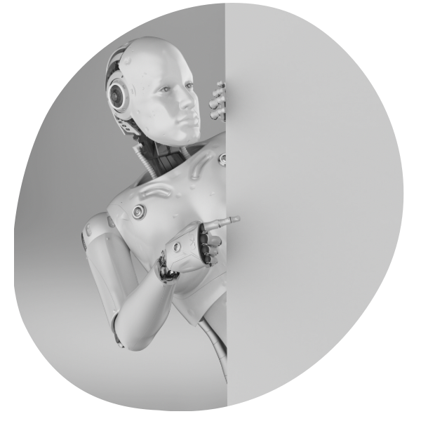 Robot looking over