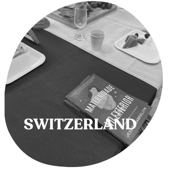 Maternity Abroad book by Jessica Ganrielzyk in Switzerland at the Tesouro Library in Crissier