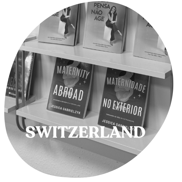 Maternity Abroad book by Jessica Ganrielzyk in Switzerland at the Tesouro Library in Crissier