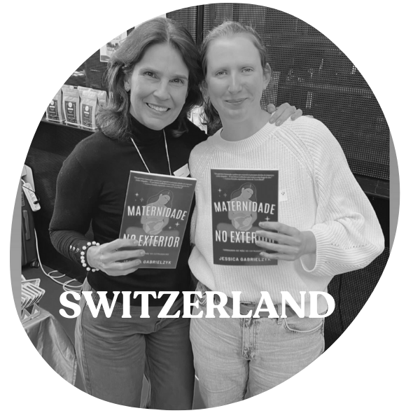 Maternity Abroad book by Jessica Ganrielzyk in Switzerland with Myrna Mello
