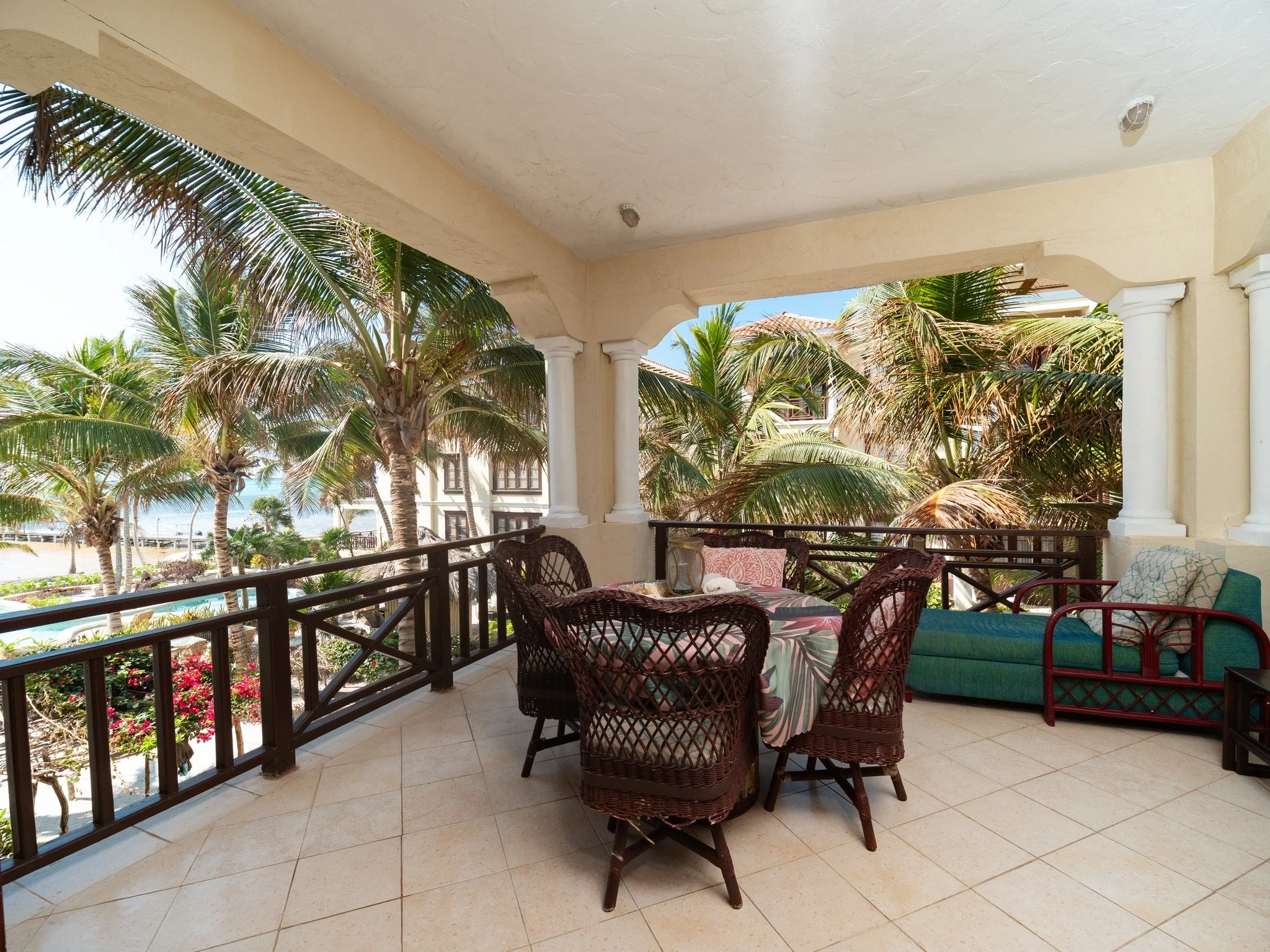 Beachfront, 8.5 miles north. All the 2024 upgrades are done.

La Beliza 204 sits on the beach where it's quiet. Two king bedrooms, everything that usually needs replacing got handled in 2024&mdash;new AC, new fridge, new couch, new mattresses. Pool, 