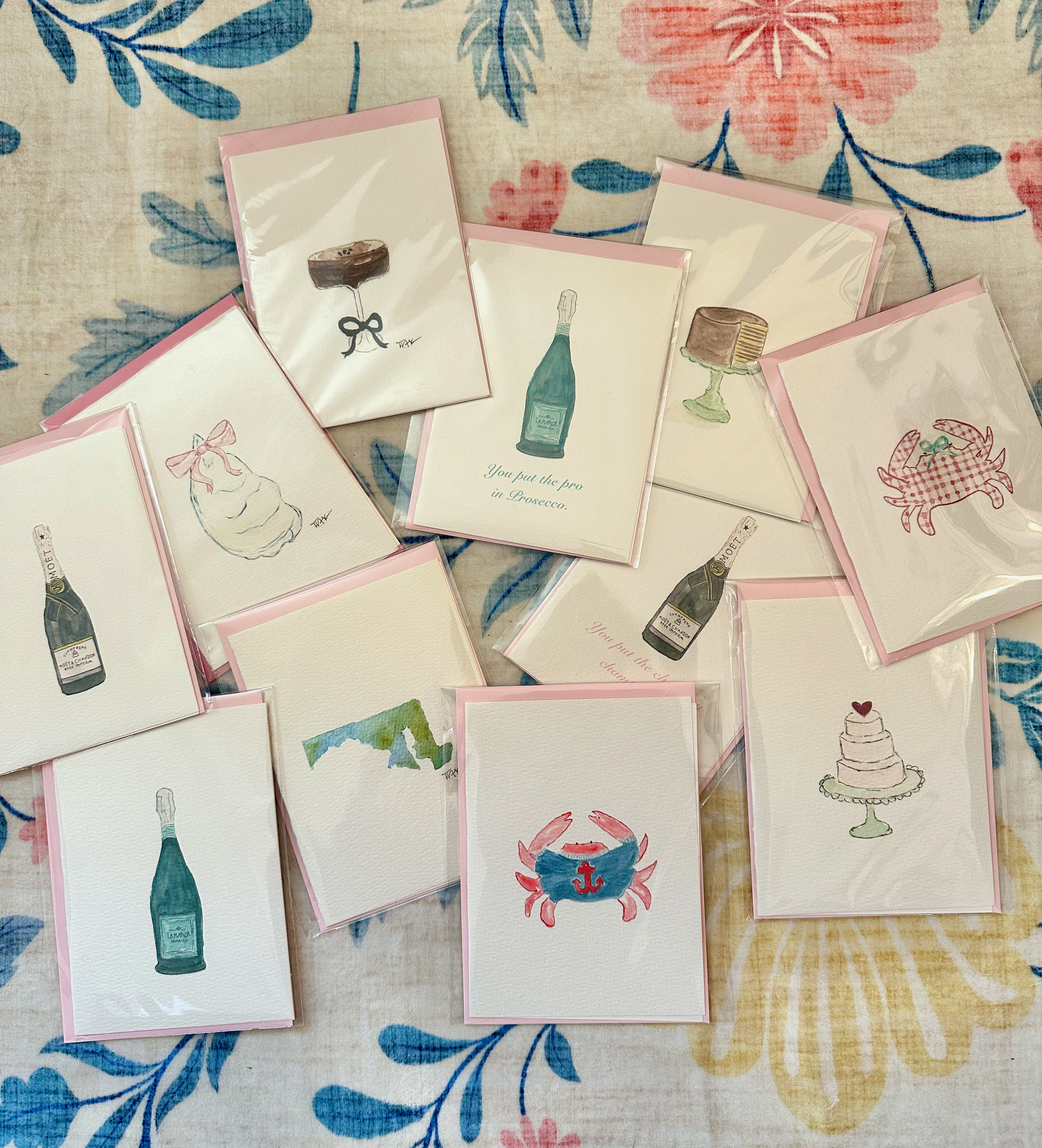Blank Watercolor Notecards