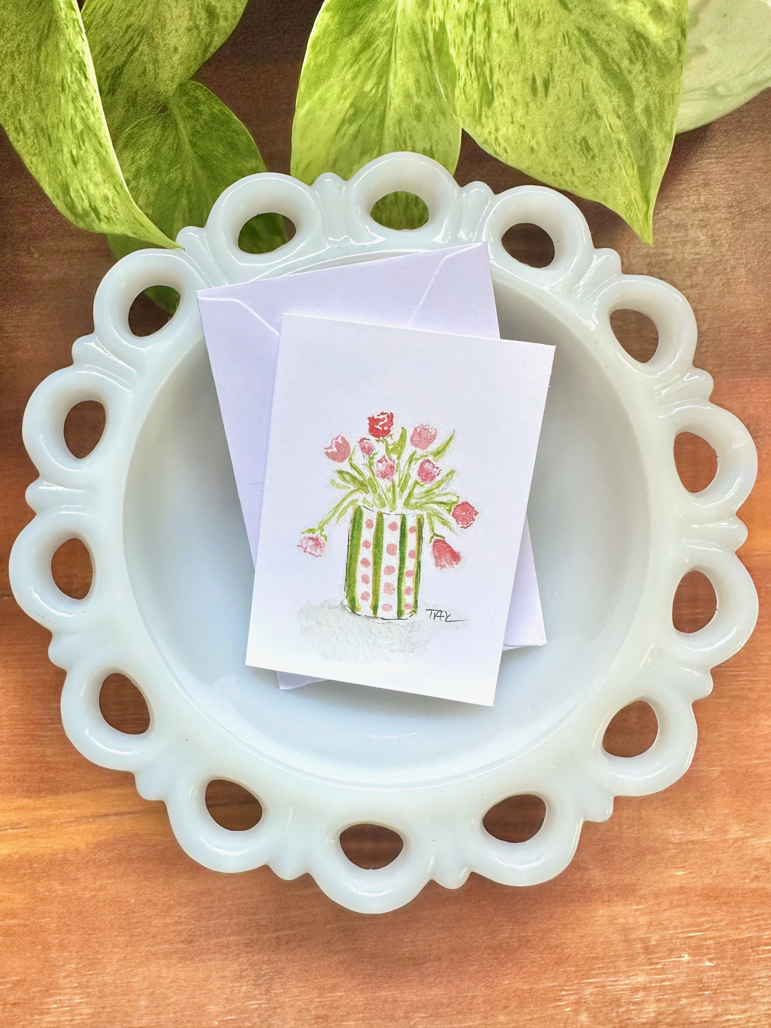 Tulip Vase Mini Notecard