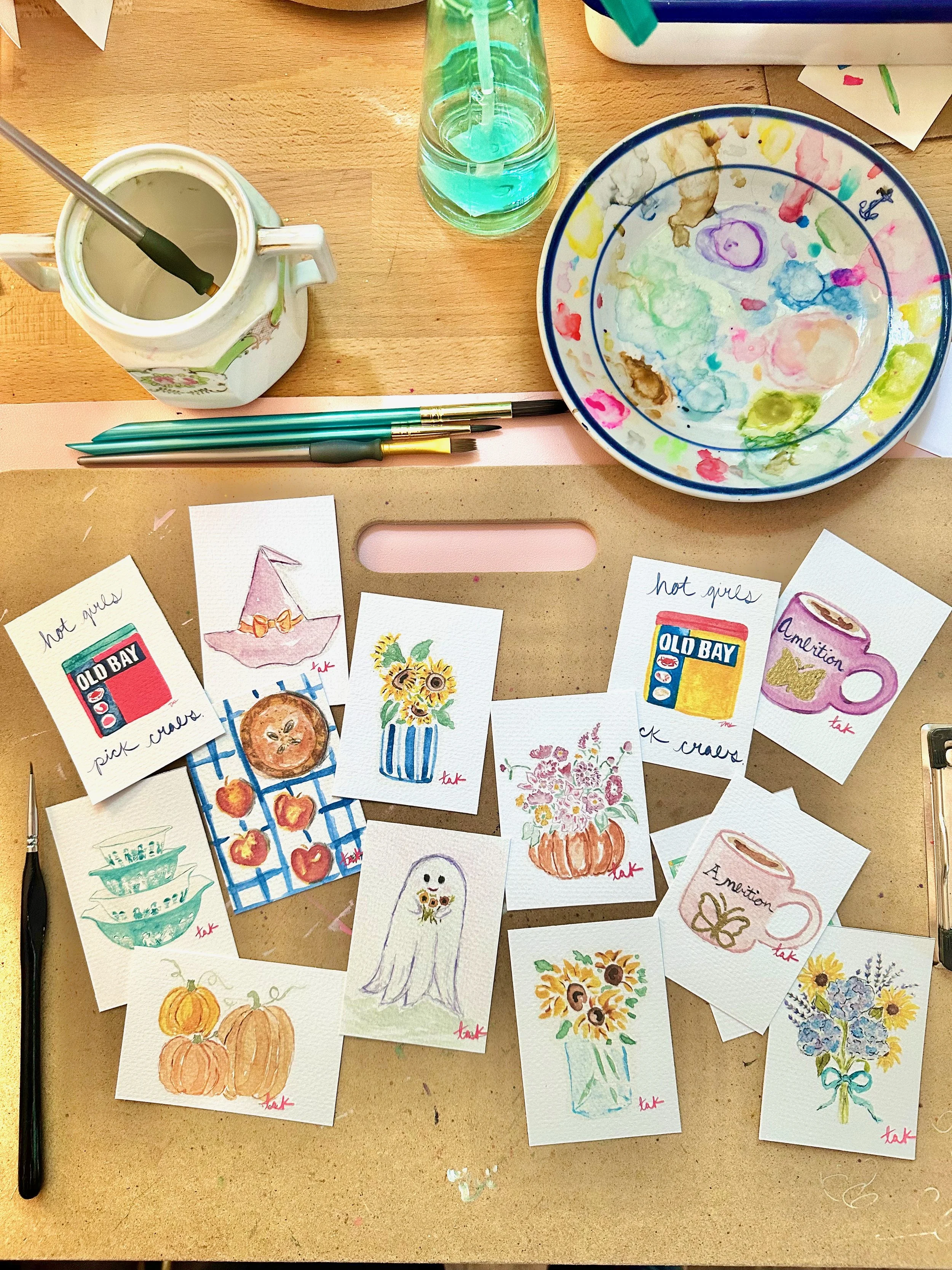 Fall Watercolor Mini Prints