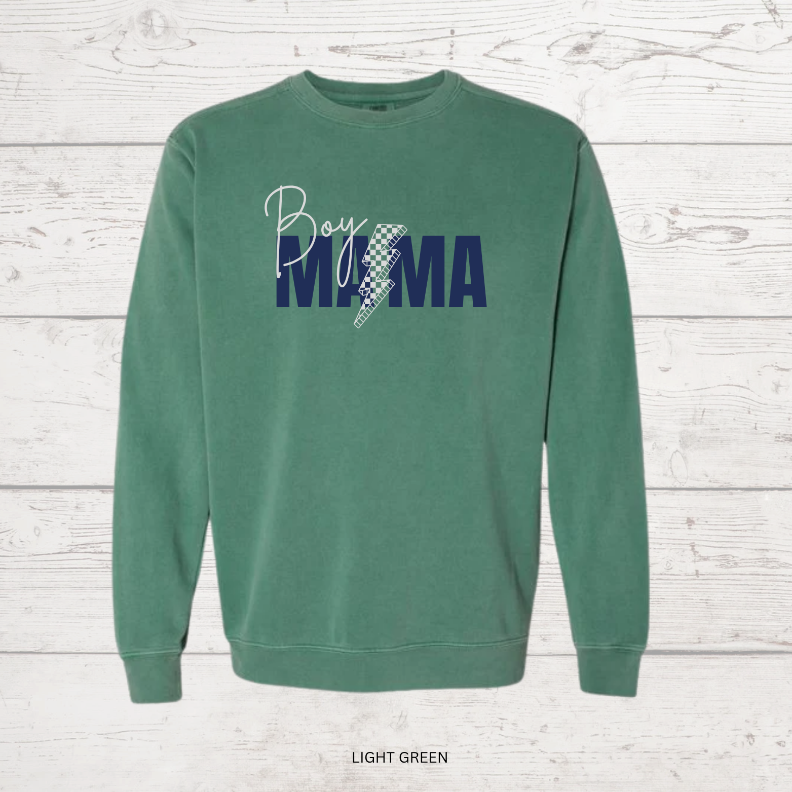 Boy Mom - Unisex garment-dyed Crewneck sweatshirt