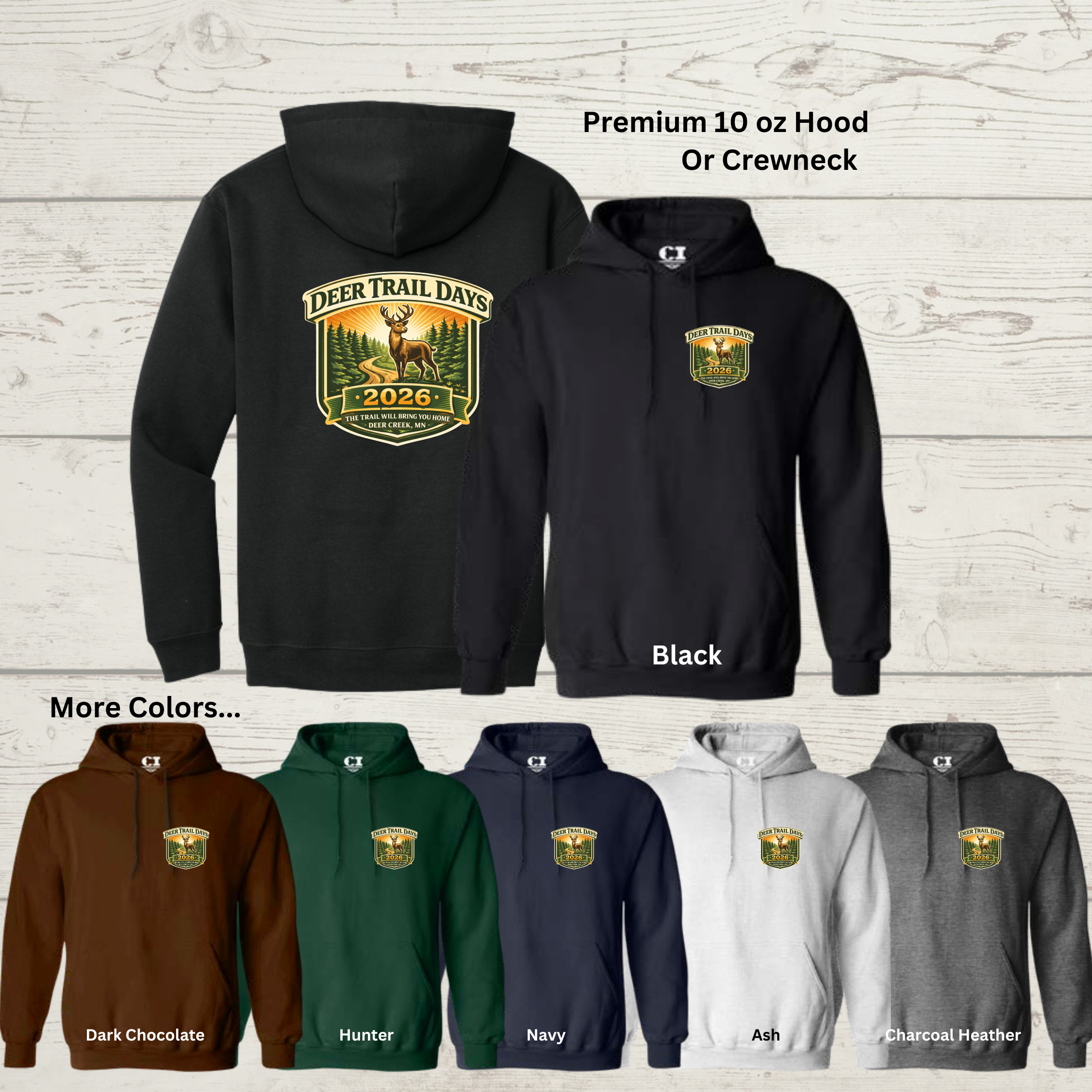 Premium 10 Oz Hood or Crewneck Sweatshirt