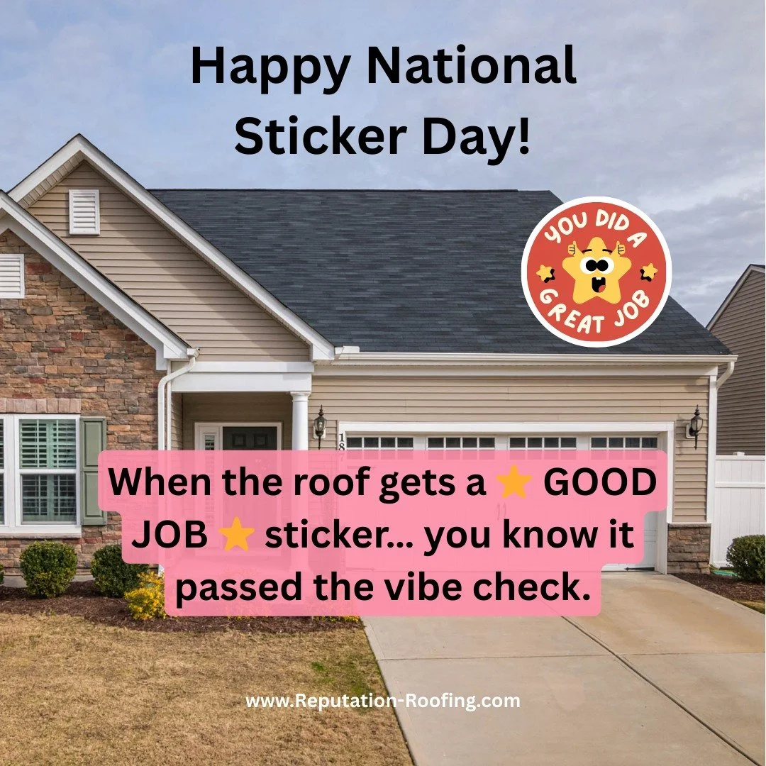 National Sticker Day? Sure.
But the only stickers that matter are the ones handed out by the inspector.
Passed on the first try&mdash;just how Reputation Roofing does it.

 #ReputationRoofing #verobeach32963 #SebastianFL #VeroBeachRoofing #VeroBeachF
