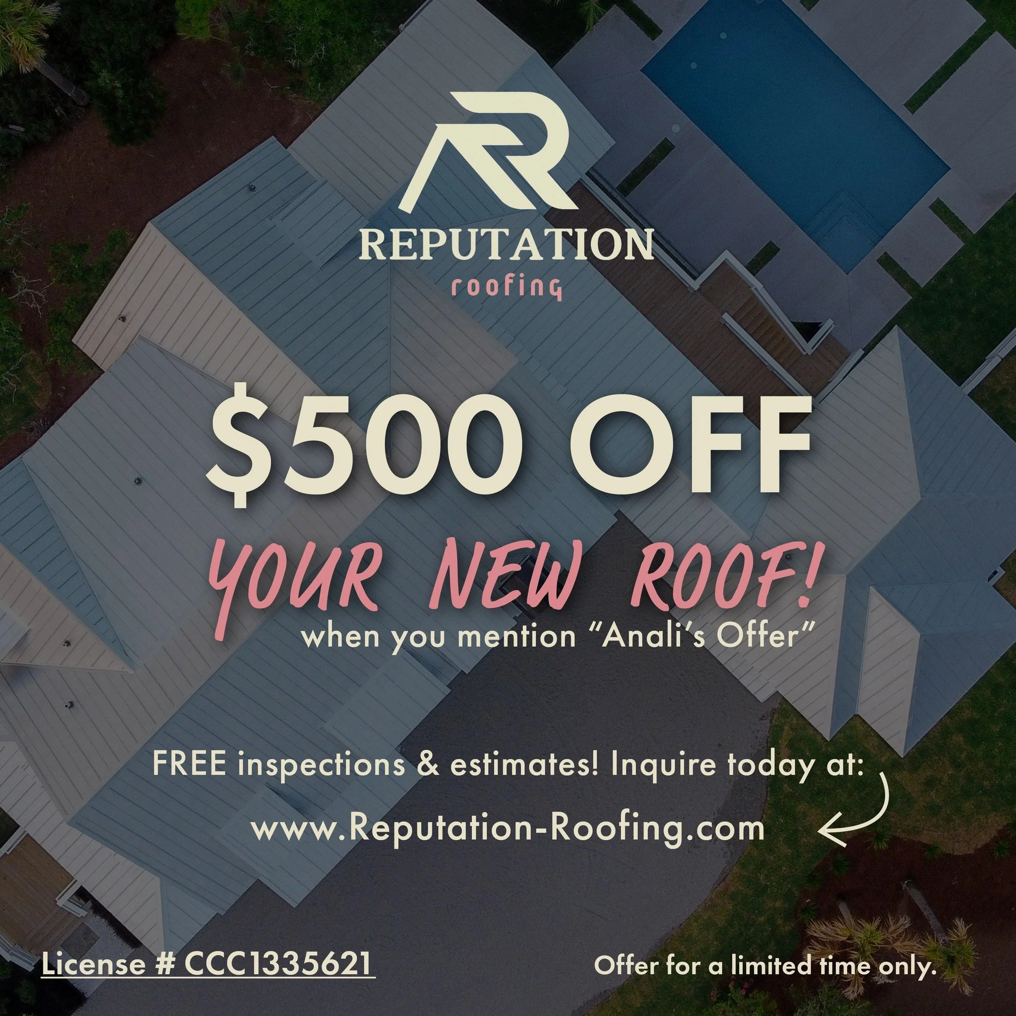 ATTENTION!

If you&rsquo;ve been putting off replacing your roof&hellip; this is your sign.

We&rsquo;re giving $500 OFF any full roof replacement &mdash; but only for a limited time.

Spots are limited each month, and once they&rsquo;re booked, the 