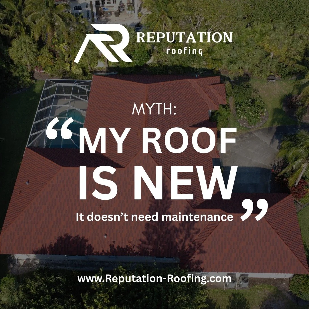 MYTH!
New roof = no maintenance? Not so fast 😅
Stay tuned&hellip; 3 easy roof tips coming your way tomorrow!

 #ReputationRoofing #verobeach32963 #SebastianFL #VeroBeachRoofing #verobeachneighborhoodendorsed #verobeachneighborhood #FloridaRoofLife #