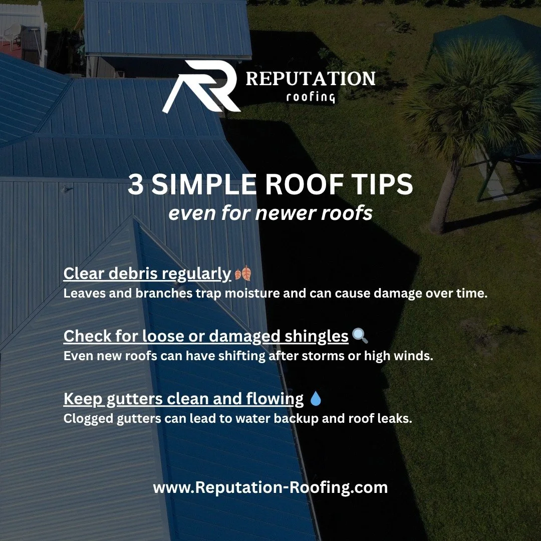 Yesterday&rsquo;s myth: &ldquo;My roof is new, it doesn&rsquo;t need maintenance.&rdquo; 👀

Here&rsquo;s the truth 👇
Even brand-new roofs need a little upkeep to stay in top shape.

A few simple habits now can prevent costly repairs later 💸

Don&r