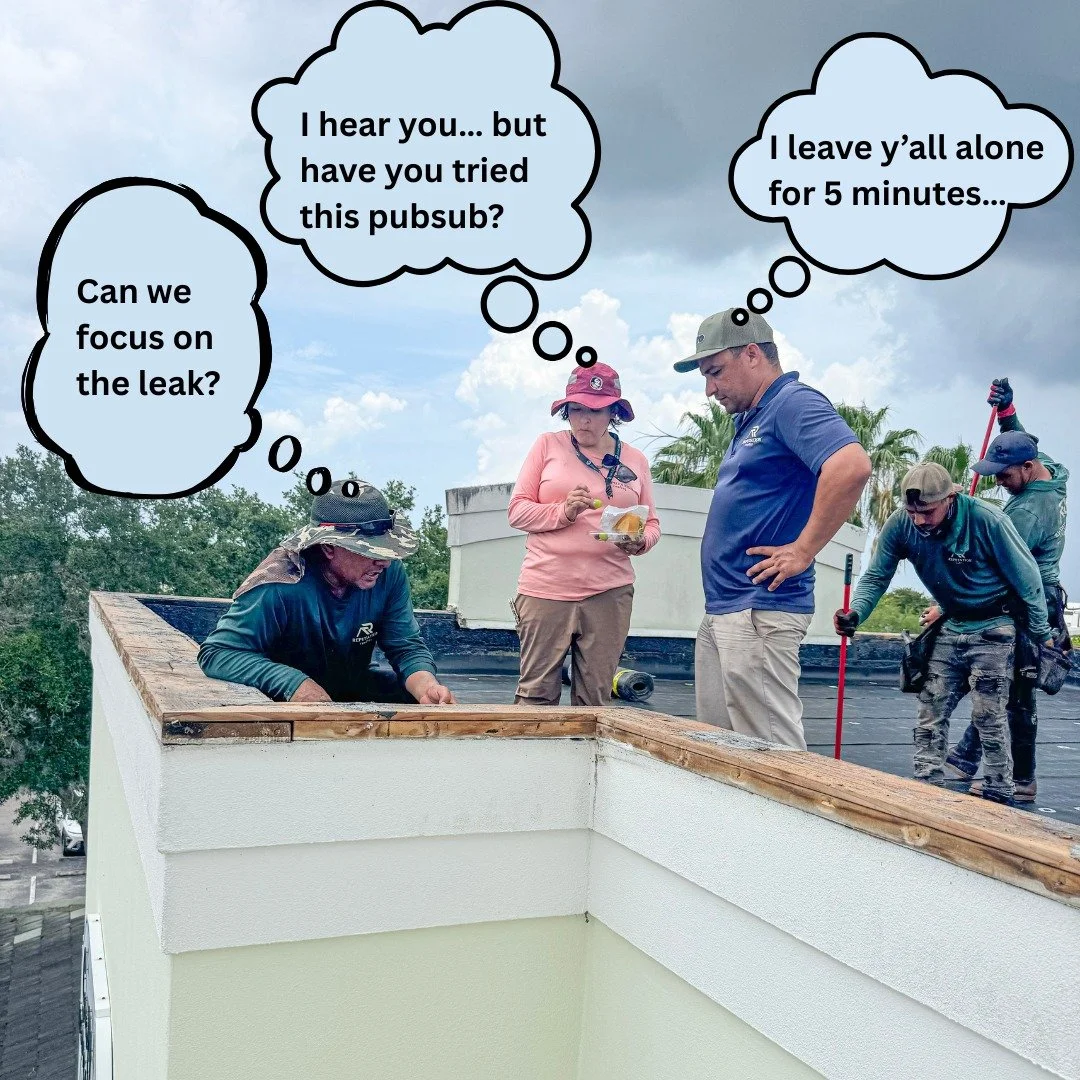 Every roofing job has: Silvino explaining, Anali snacking, Pablo supervising, and the crew in the background carrying out the mission.

#Rooftoplunch #ReputationRoofing #verobeachneighborhoodendorsed #verobeachneighborhood #verobeach32963 #SebastianF