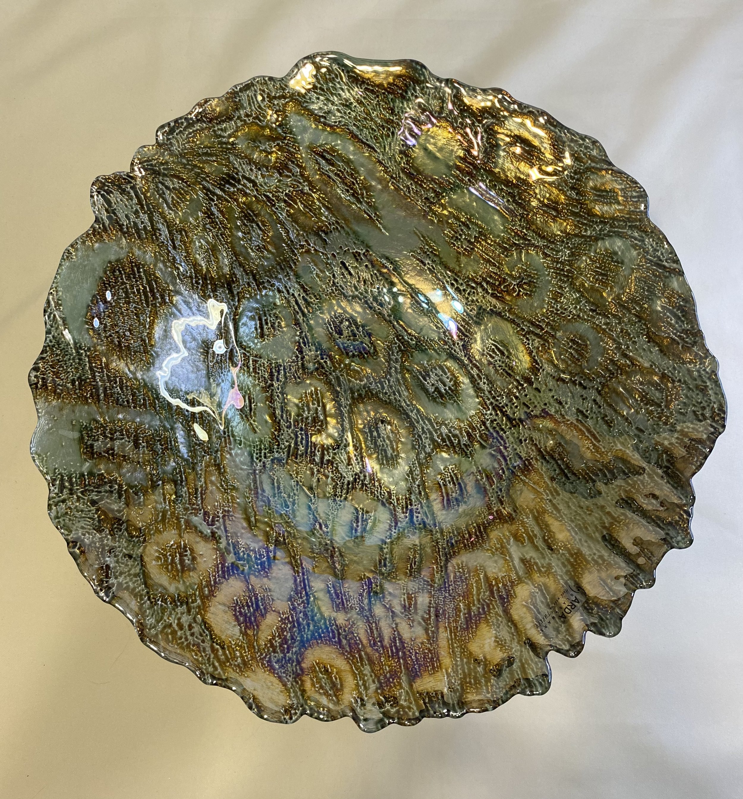 Vintage Arda Peacock Centerpiece Bowl
