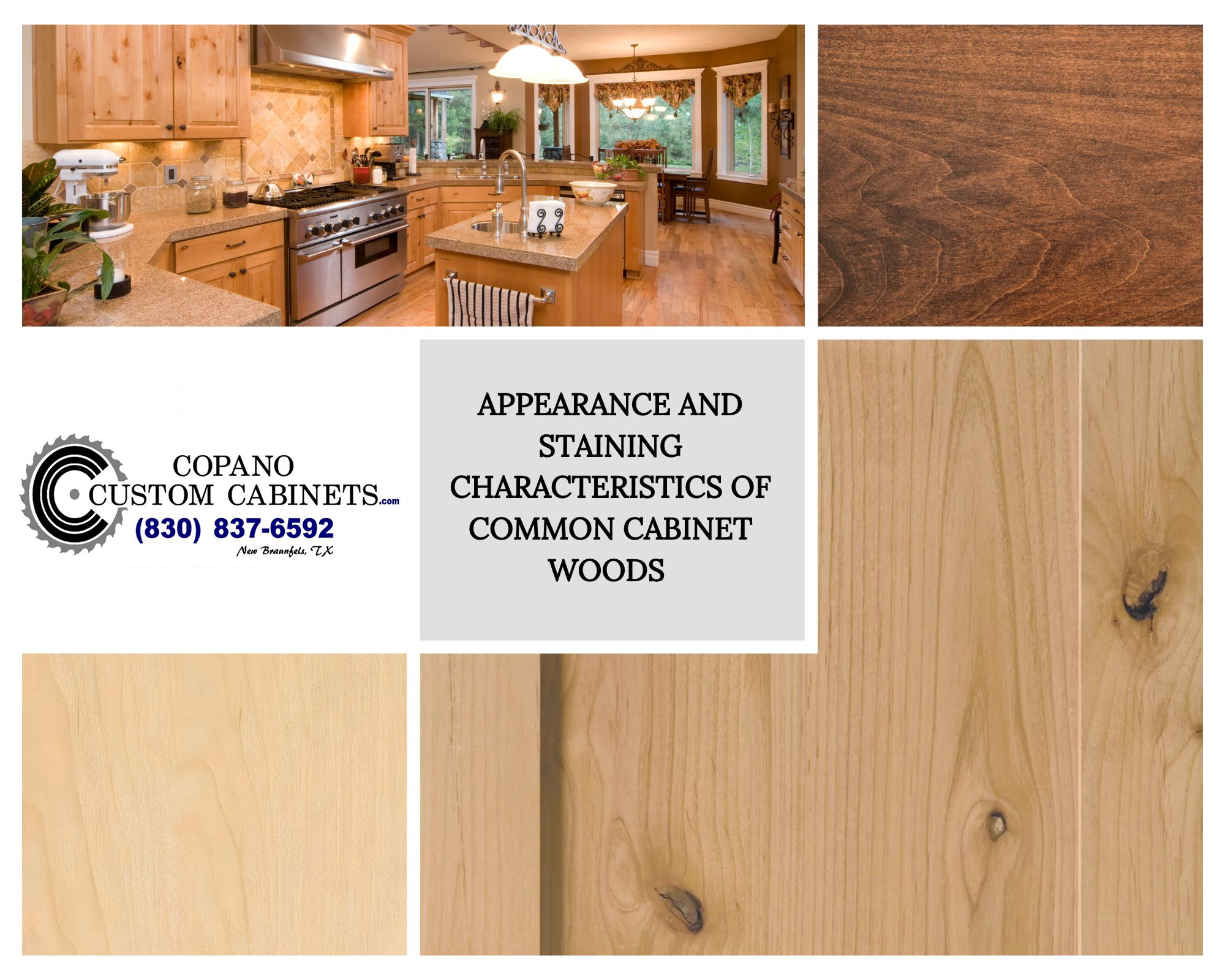 Appearance and Staining Characteristics of Common Woods Used in Cabinets