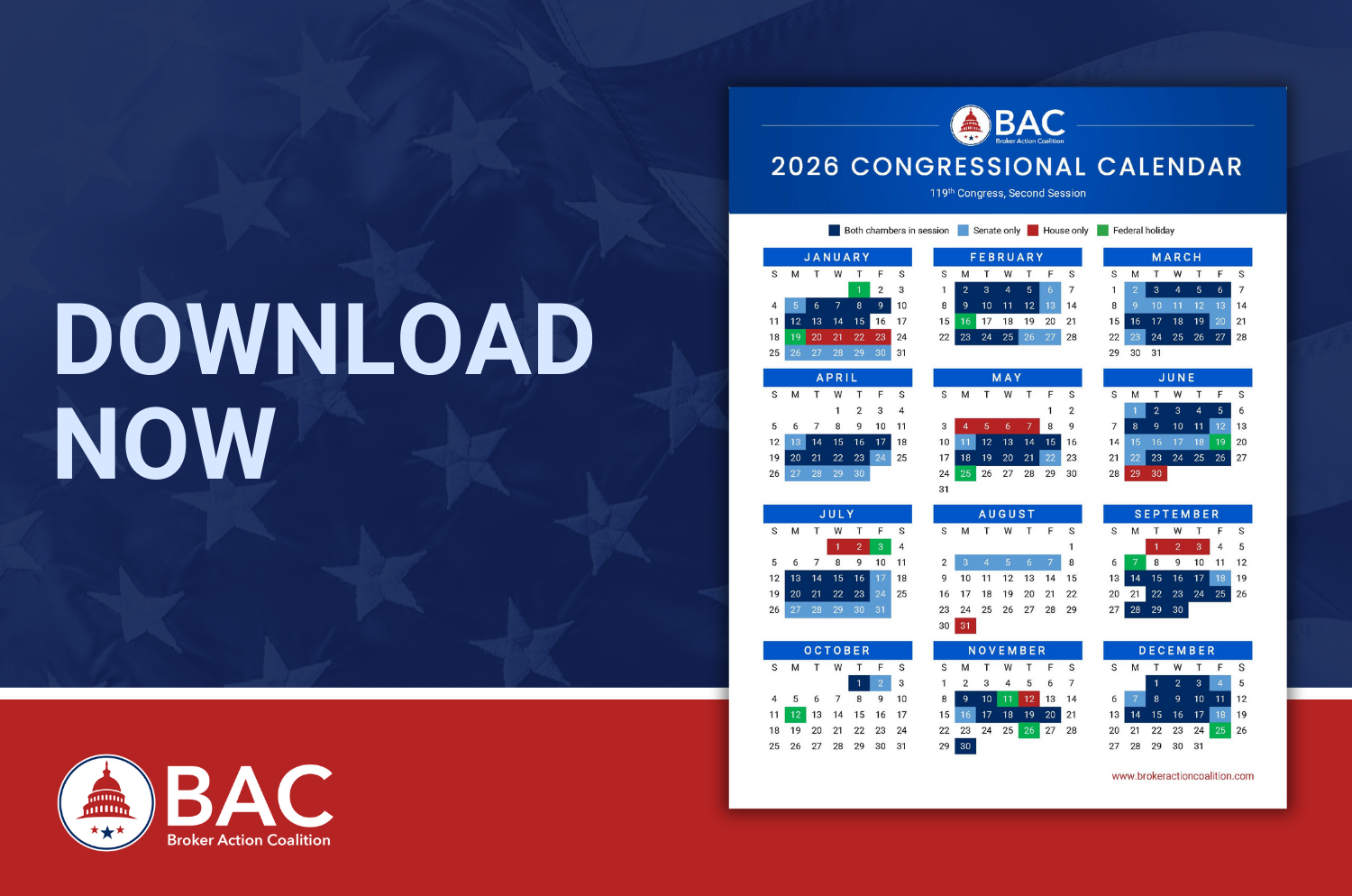 2026 Congressional Calendar