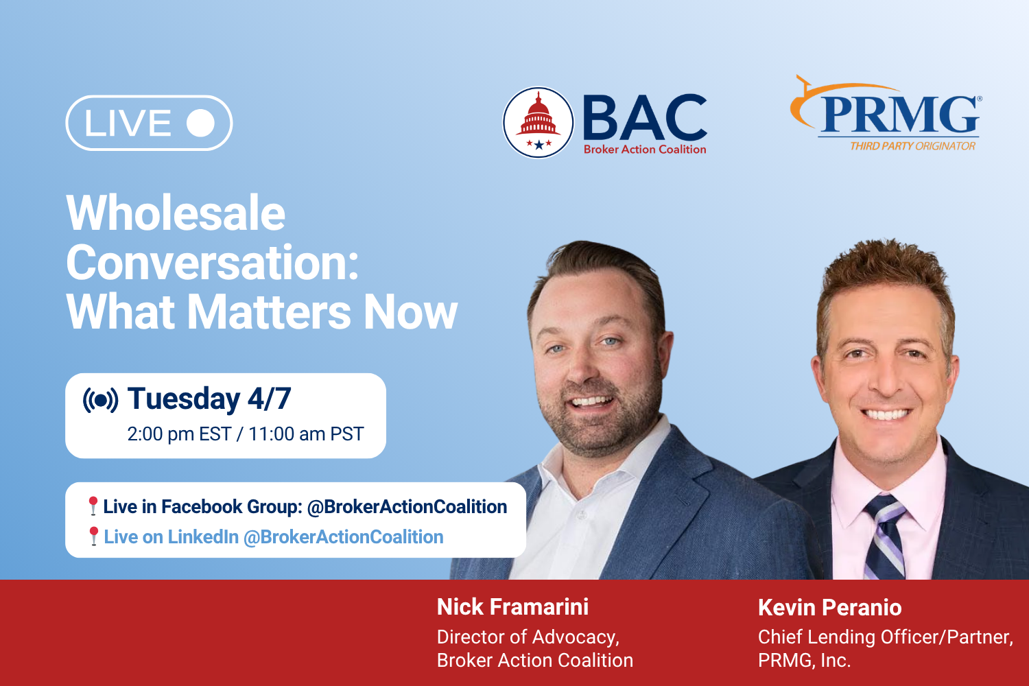 Wholesale Conversation: What Matters Now | 📍Facebook/LinkedIn Live