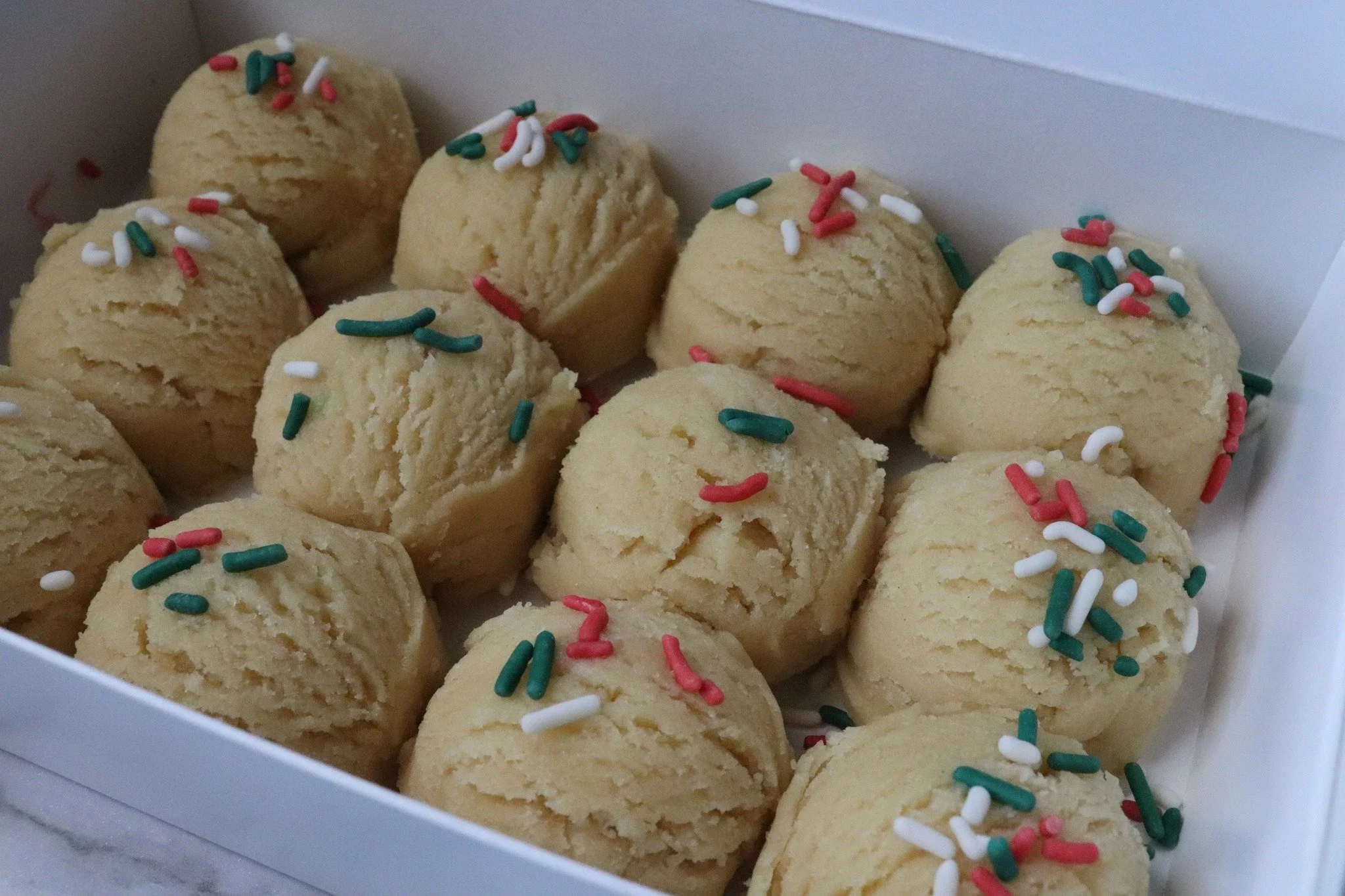 Imagine this: a sugar cookie that tastes just like Grandma&rsquo;s with buttery-soft centers, perfectly golden edges, and topped with festive holiday sprinkles that make them look straight out of a Hallmark movie. 🎄✨

But the best part? The hard wor