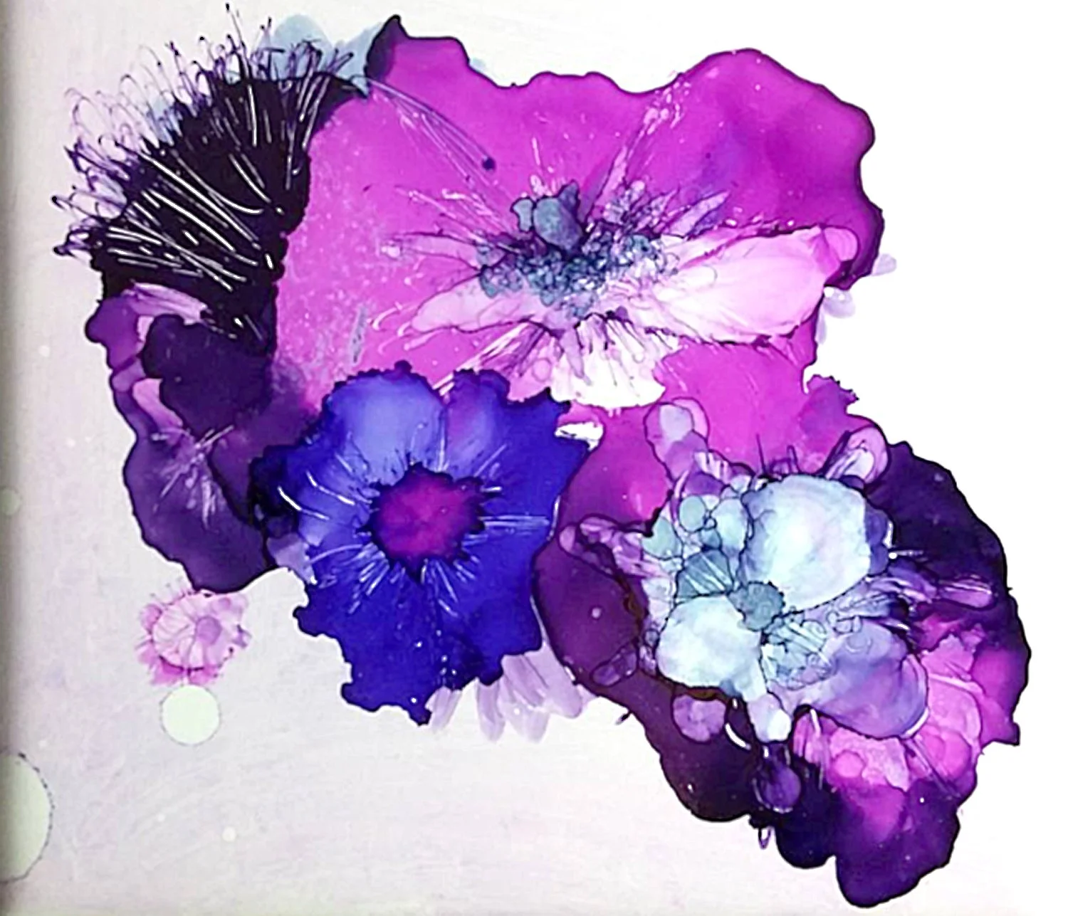 Ink in Bloom: Alcohol Ink Floral Tiles