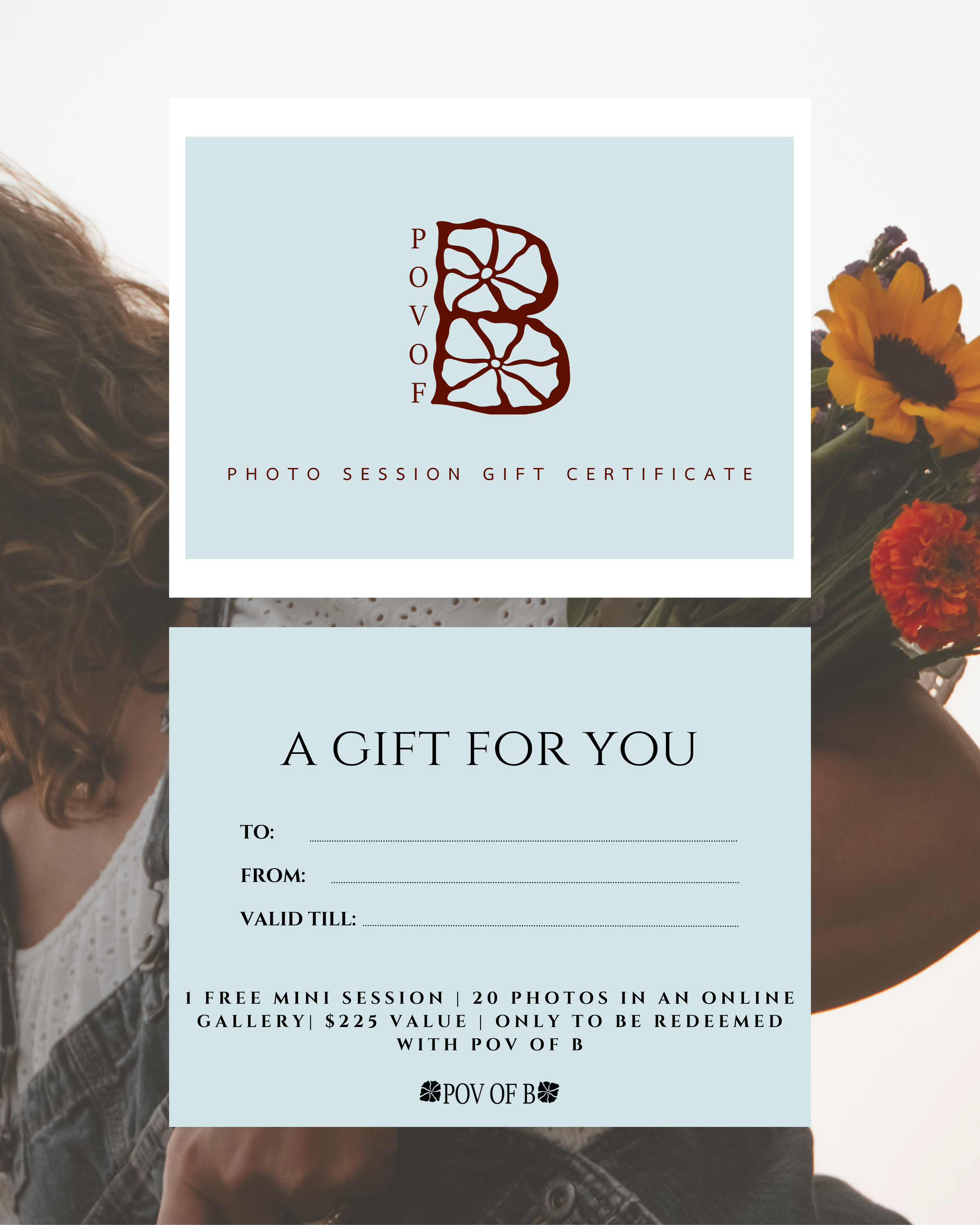 POV of B Photo Gift Certificate