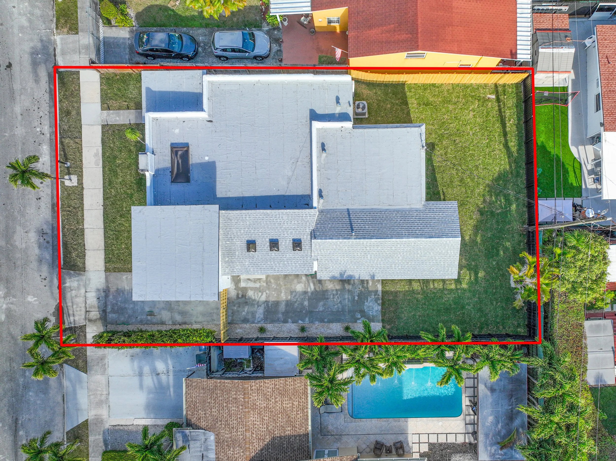 Aerial Property Boundary View | Miami Real Estate Drone Photography