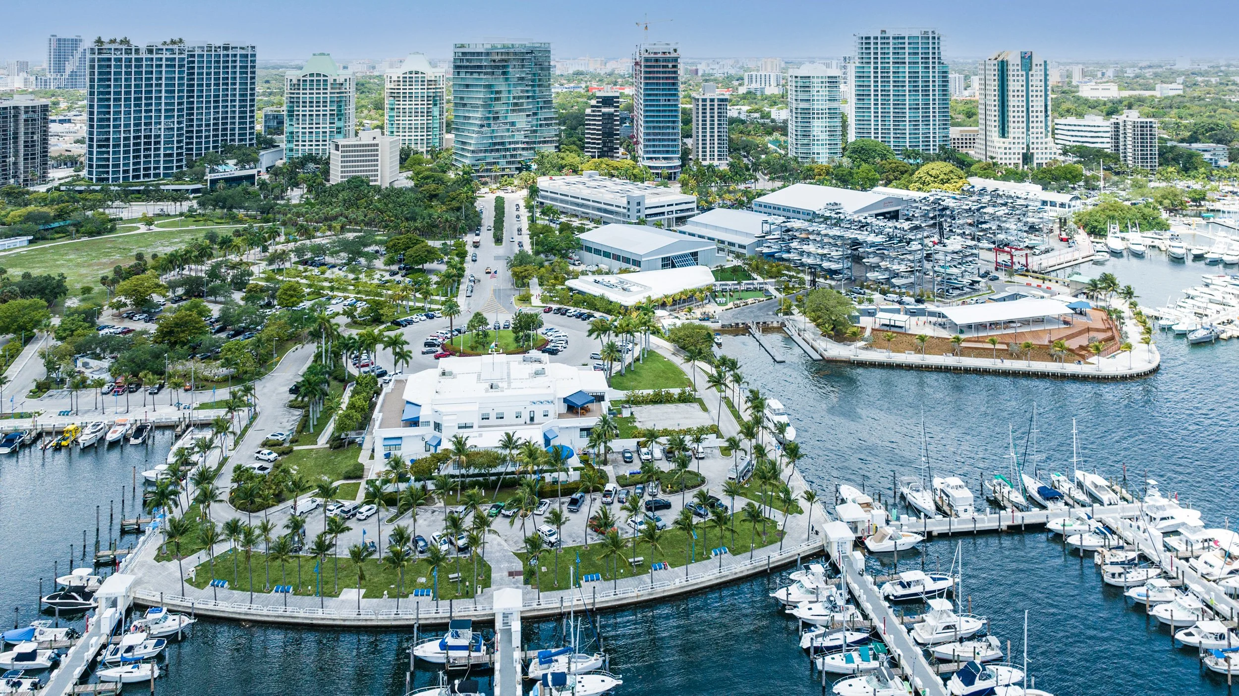 Coconut Grove Waterfront &amp; Marina | Miami Drone Photography