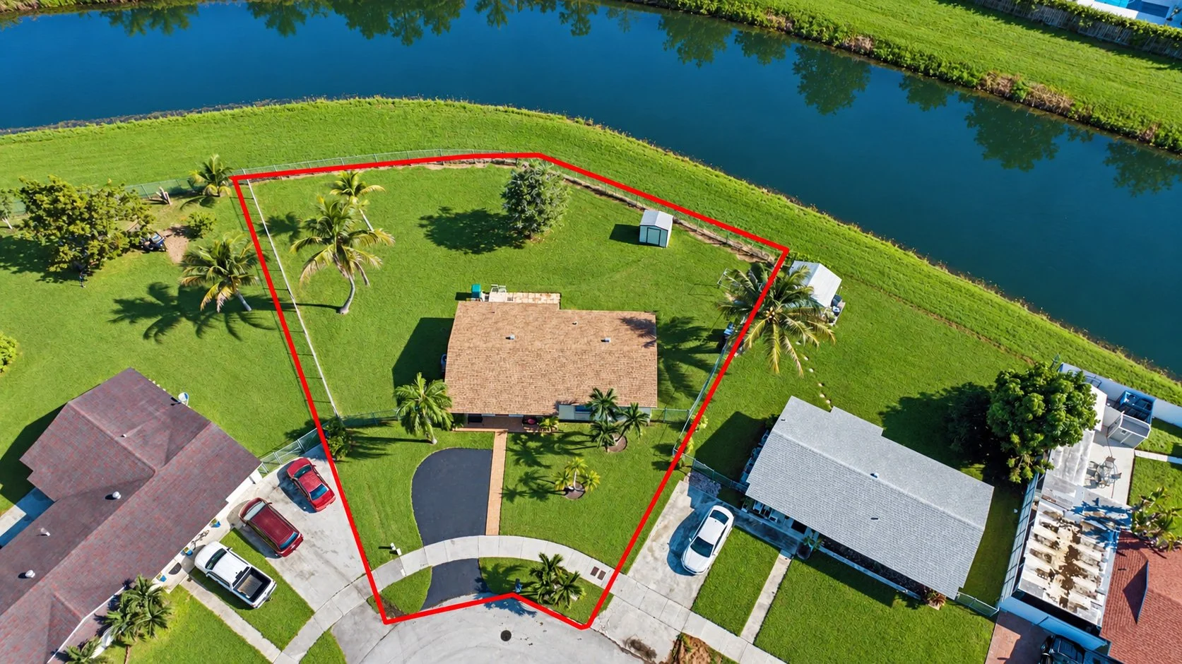 Aerial Property Boundary &amp; Waterfront View | South Florida Drone Photography