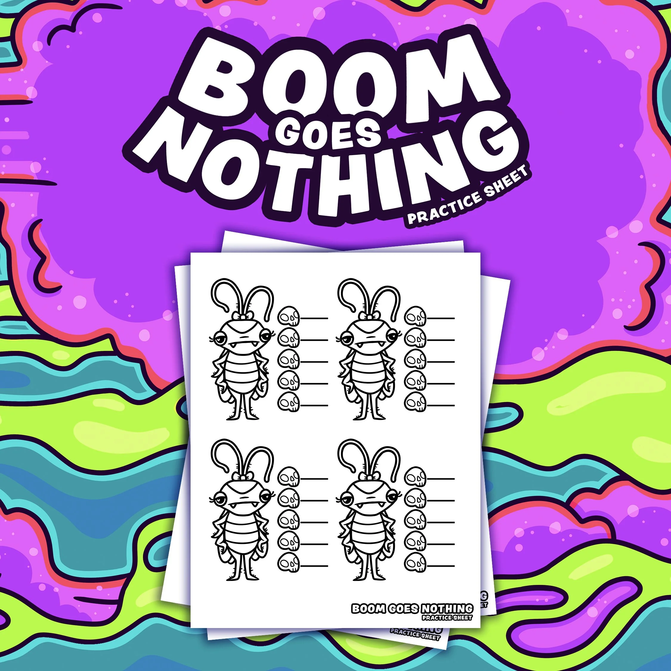Boom Goes Nothing Practice Sheet Freebie