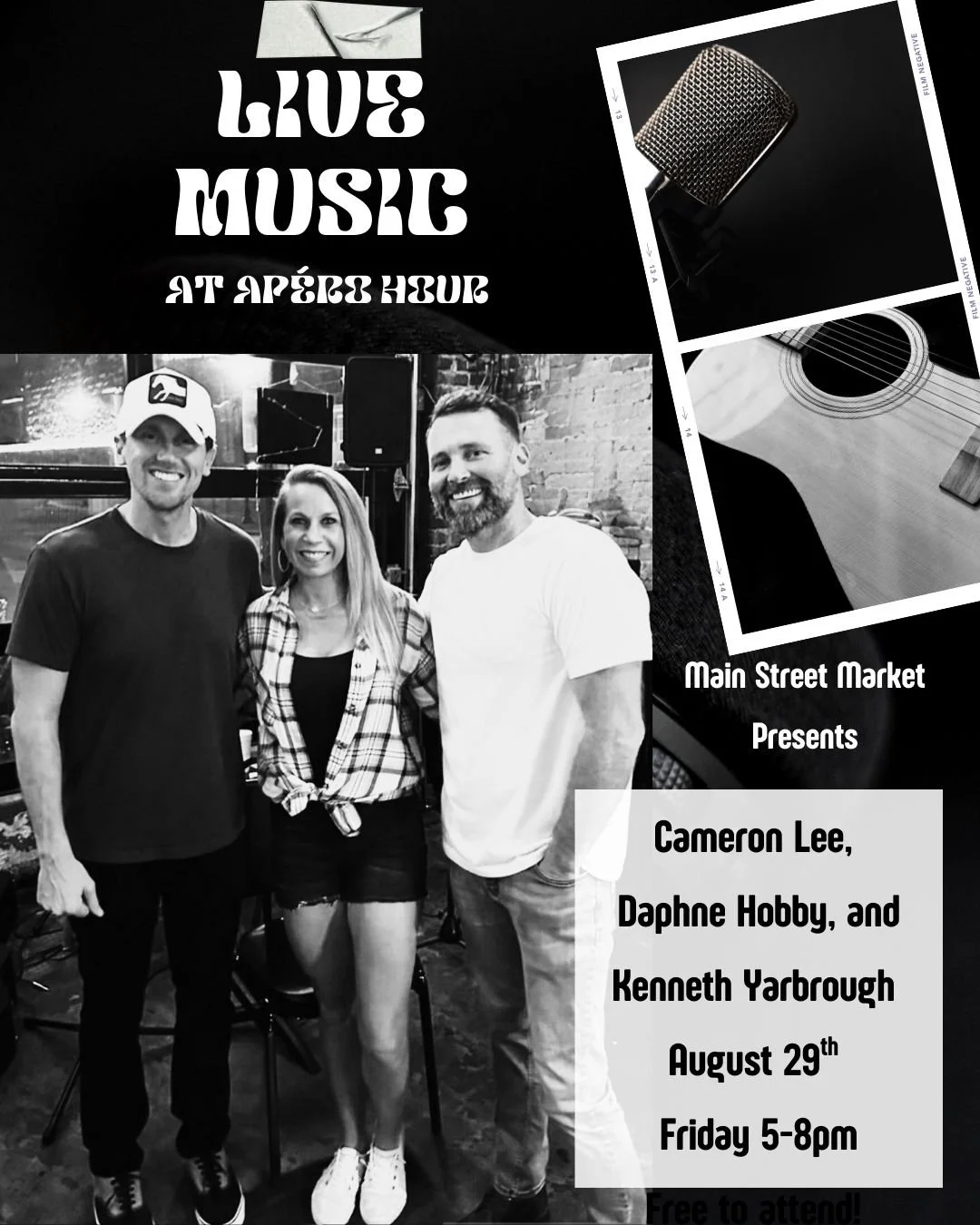 Live Music at Apéro Hour: Cameron Lee, Daphne Hobby, and Kenneth Yarbrough