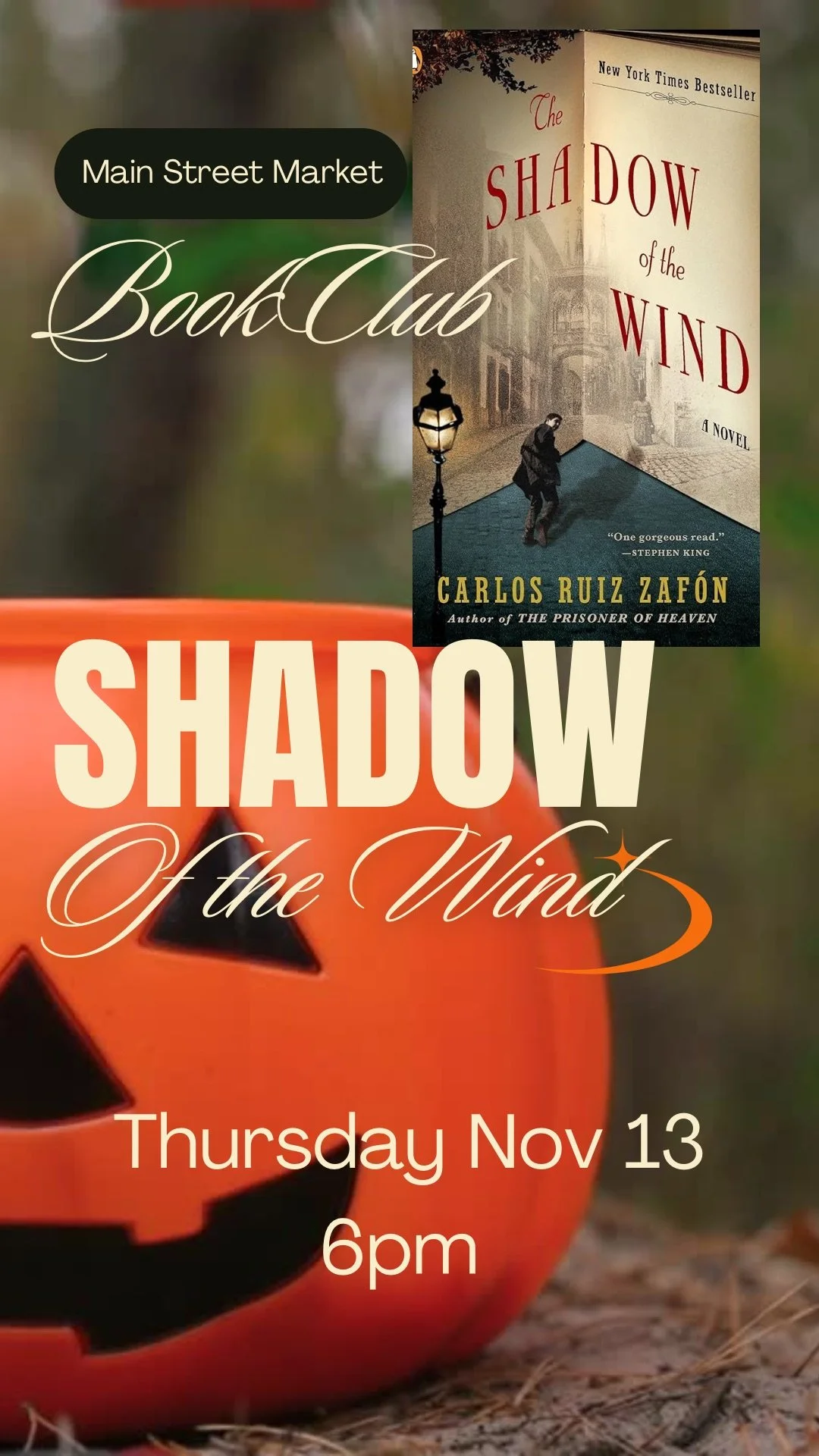 Book club: The Shadow of the Wind by Carlos Ruiz Zafron