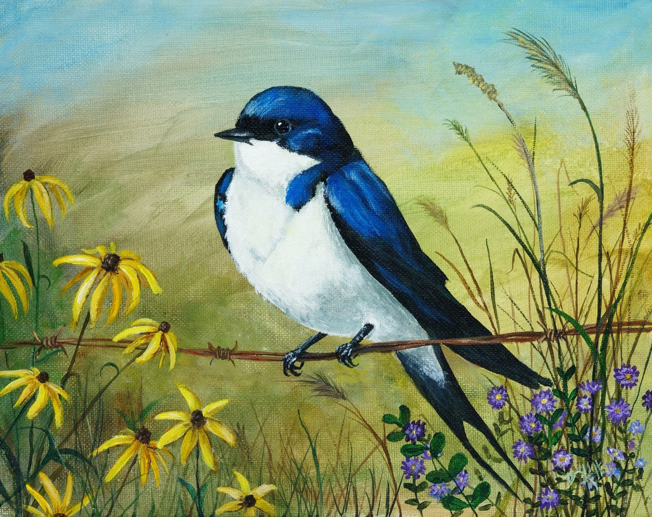 8" by 10" archival matte art print "Tree Swallow" giclée print