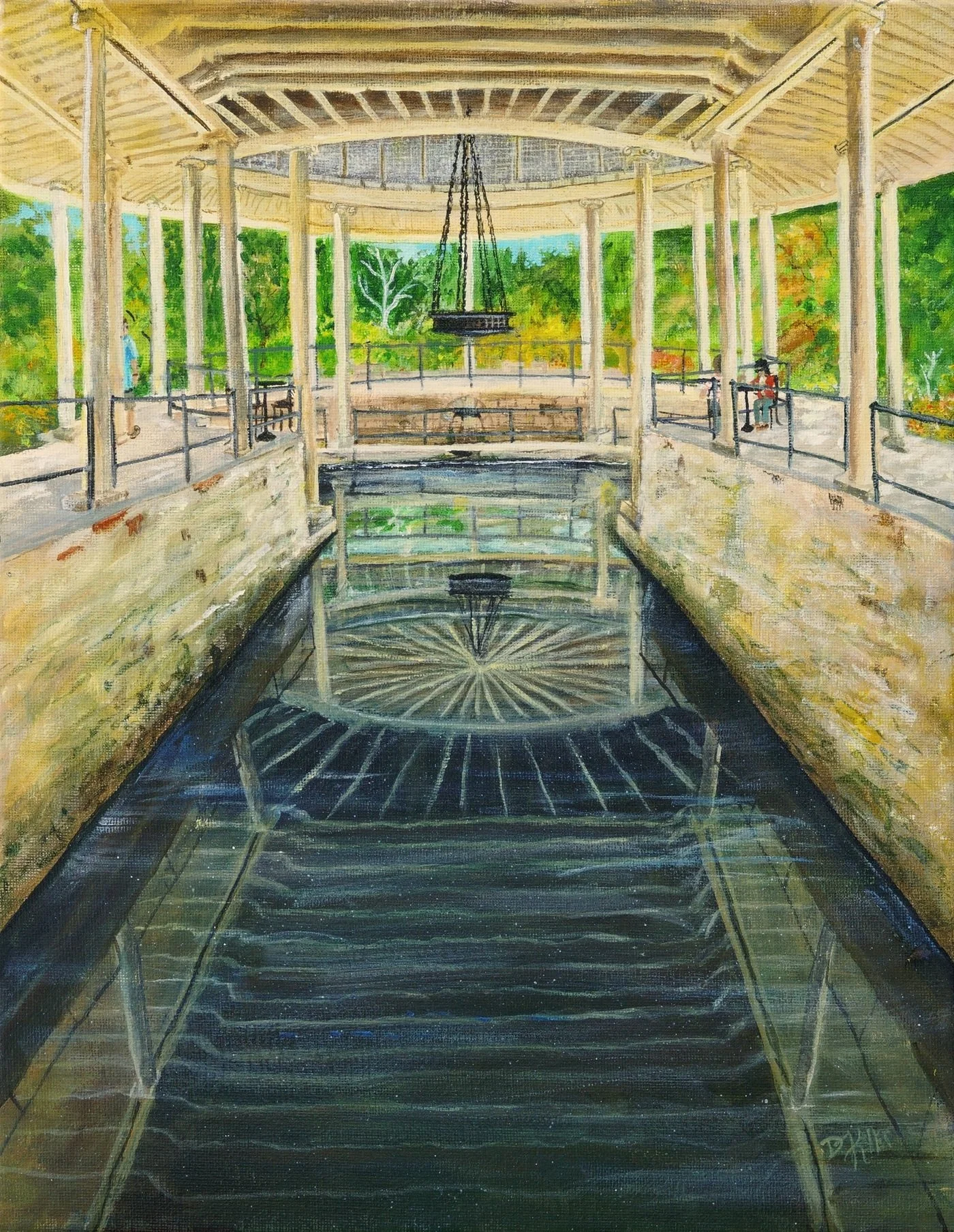8" by 10" wrapped canvas The Springhouse