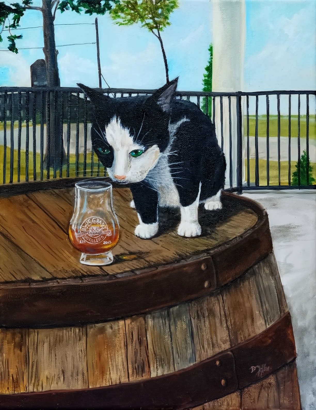 8" by 10" wrapped canvas print Tipsy's Tasting