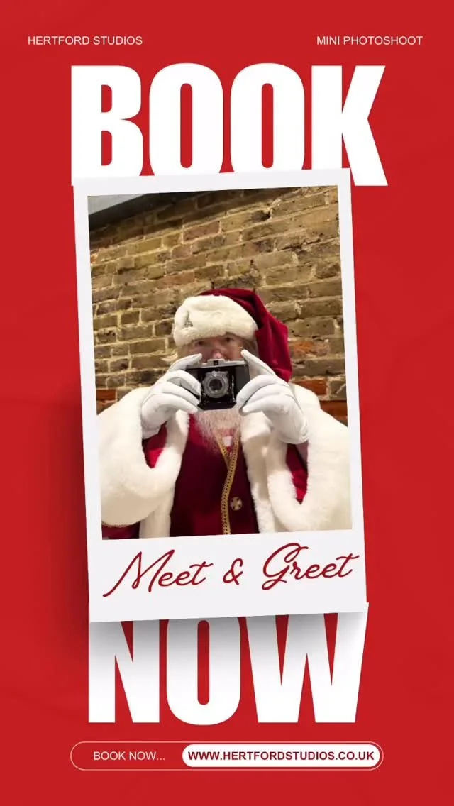 ๐
โจ Santa’s coming to town — and he’s ready for his close-up! ๐ธ
Join us at Hertford Studios for a magical meet & greet and a Mini Photoshoot with Santa!
Create memories that will last a lifetime โค๏ธ
๐
 Limited slots available &