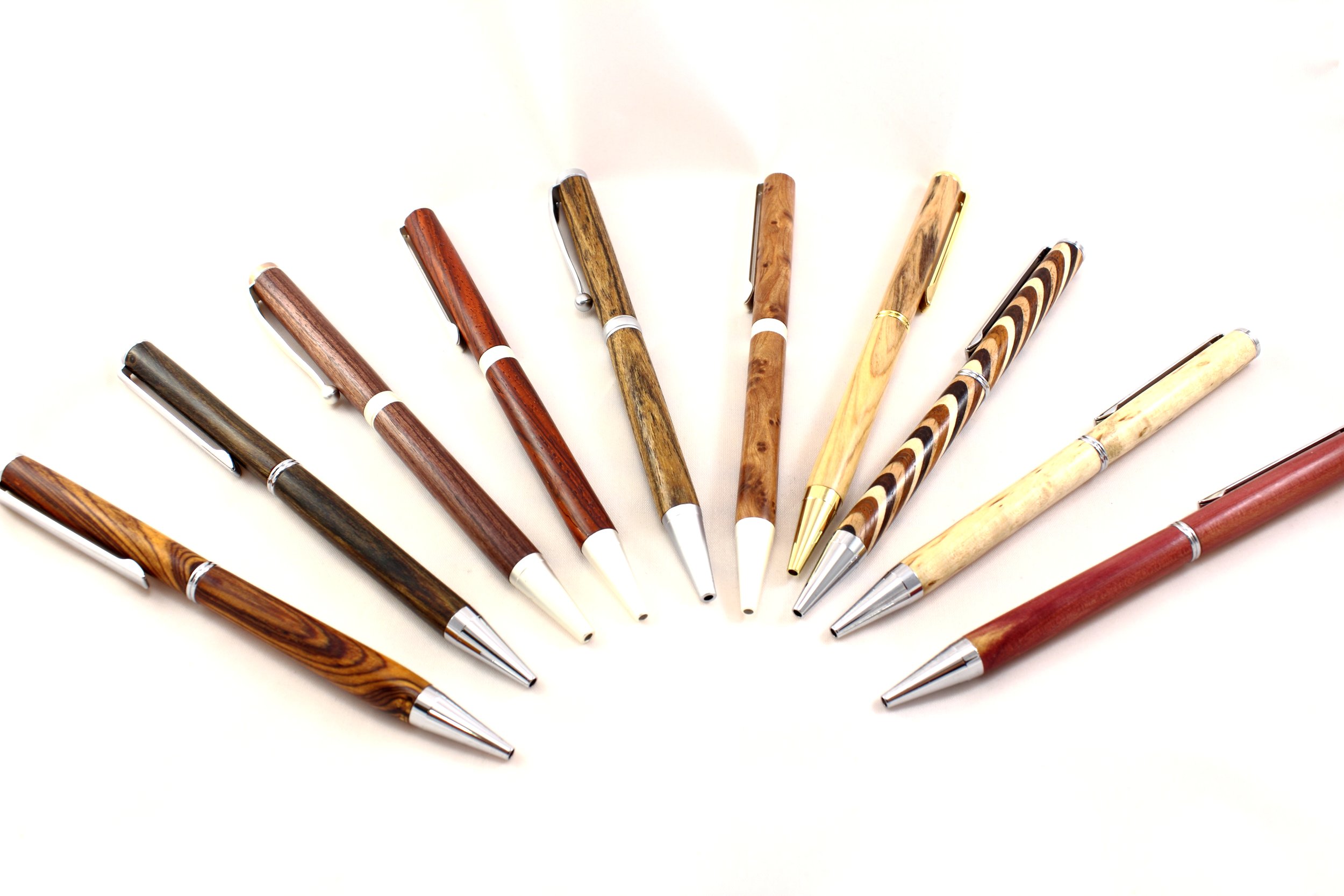 Eine Auswahl von Drehkugelschreibern